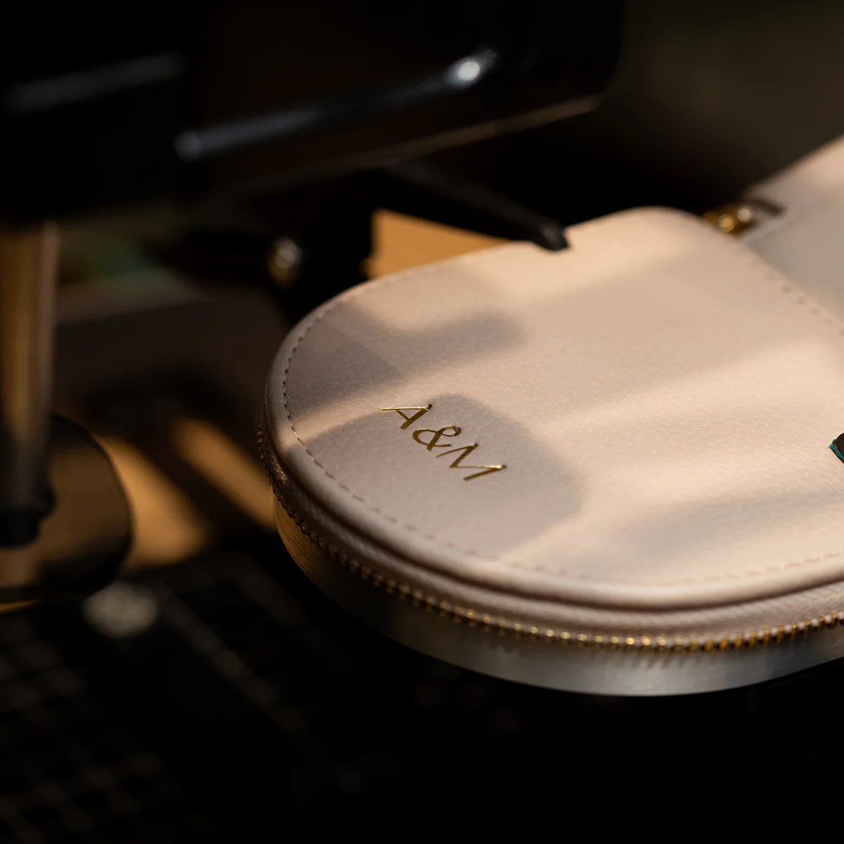 Leather Travel Jewellery Box in Fawn Sand - Image 5