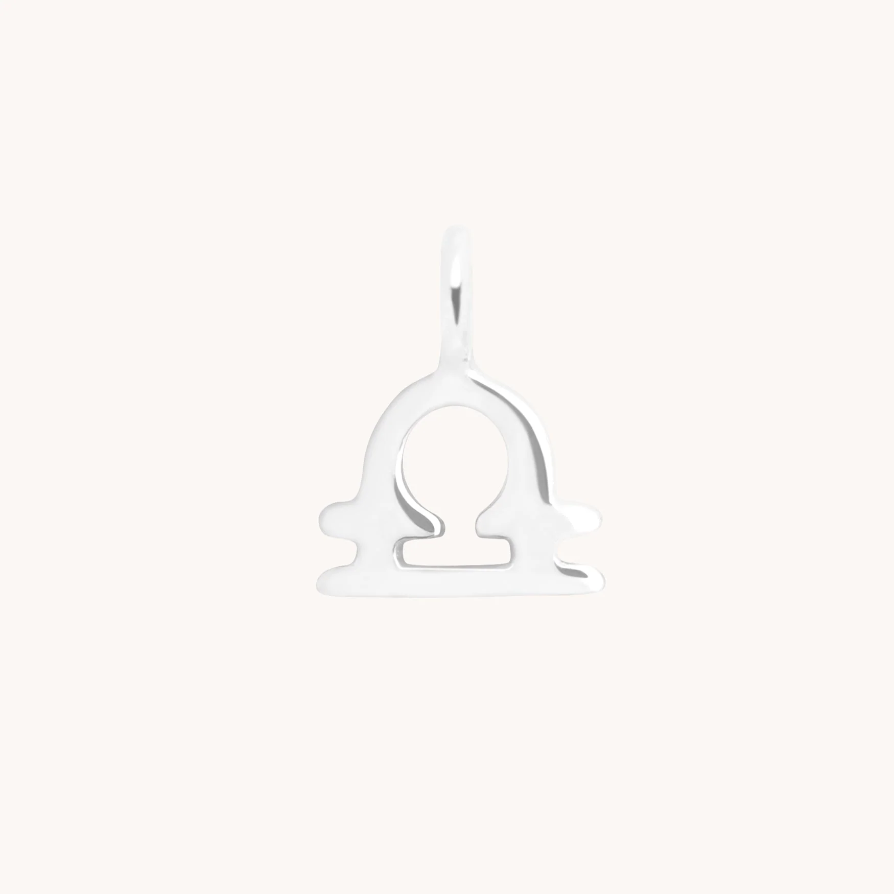Libra Zodiac Charm 9k White Gold