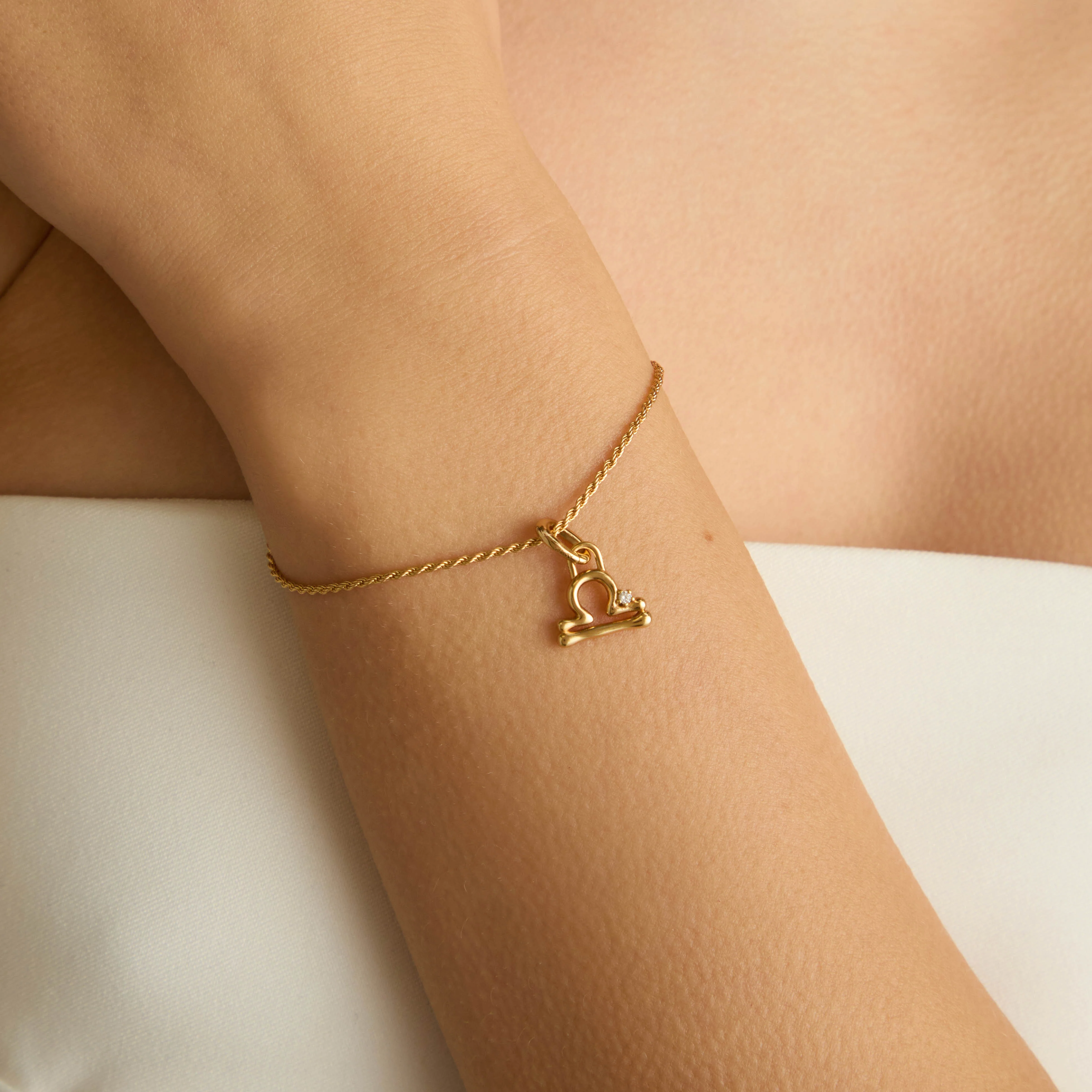 Libra Zodiac Clip Charm in Gold - Image 3
