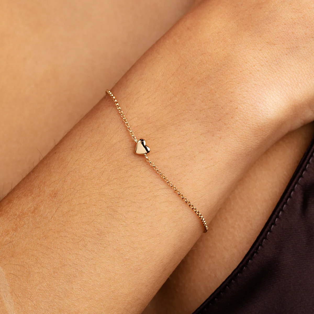 Love Heart Charm Bracelet in Gold - Image 2