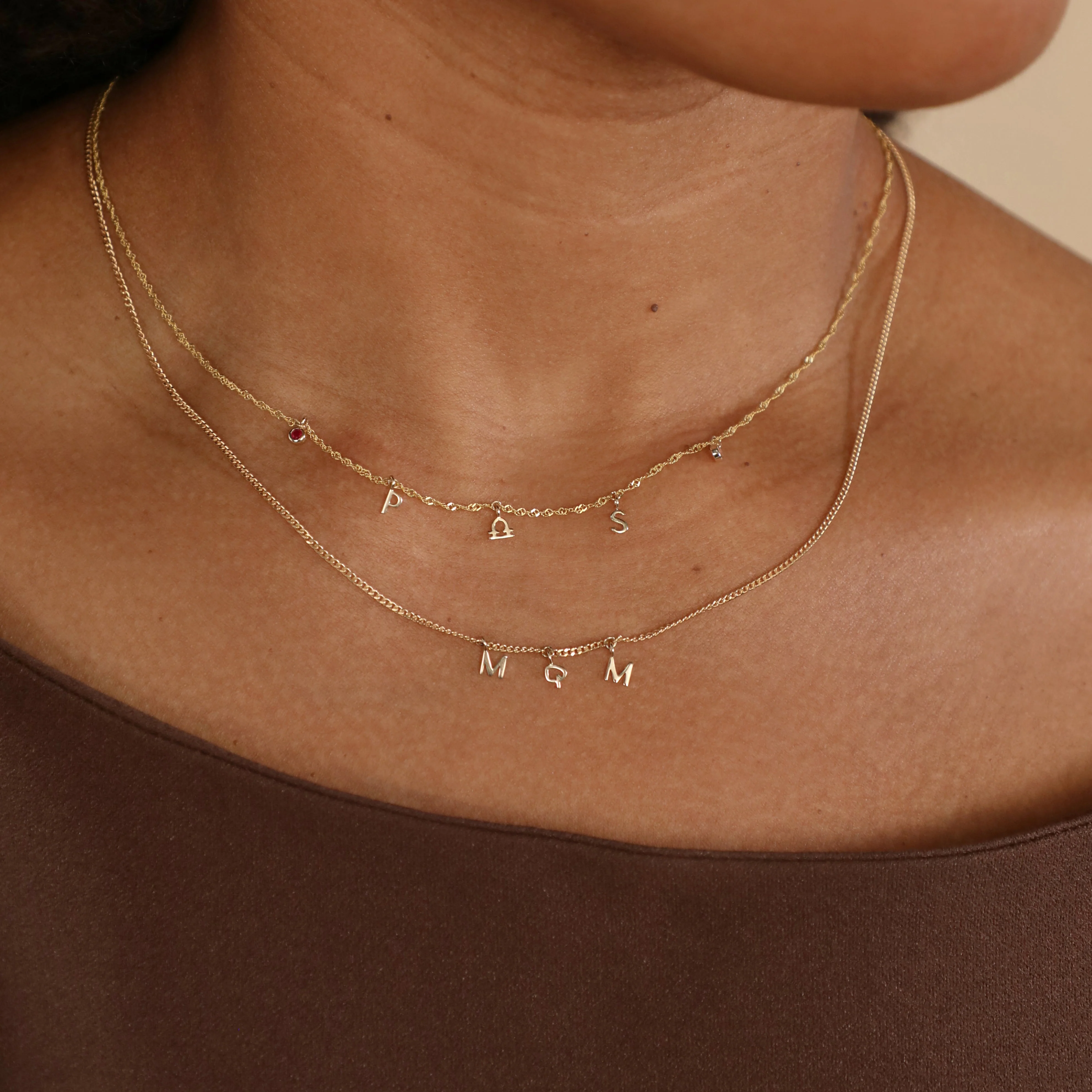 M Initial Charm 9k Gold - Image 3