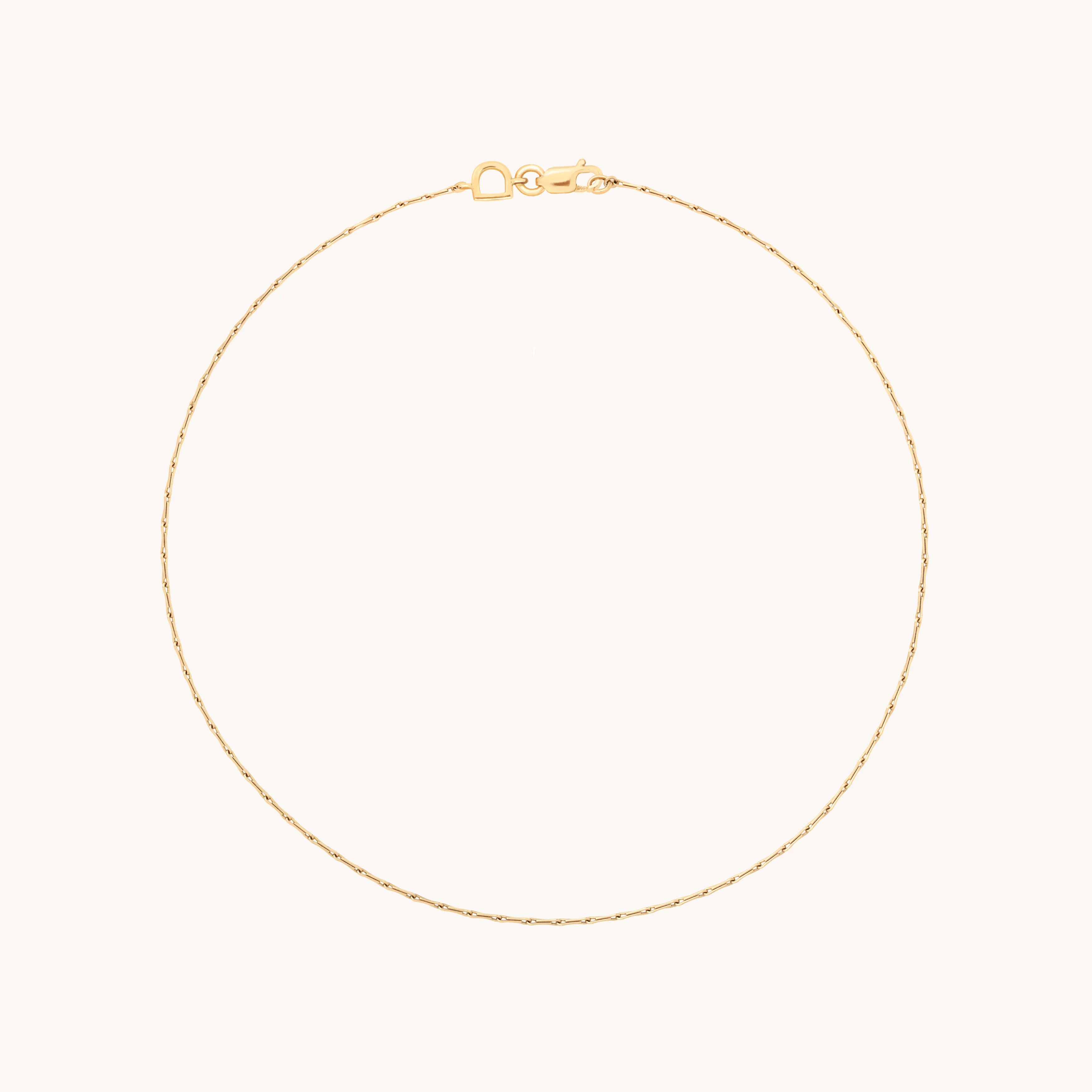 Marylebone Story Chain Anklet in Solid Gold