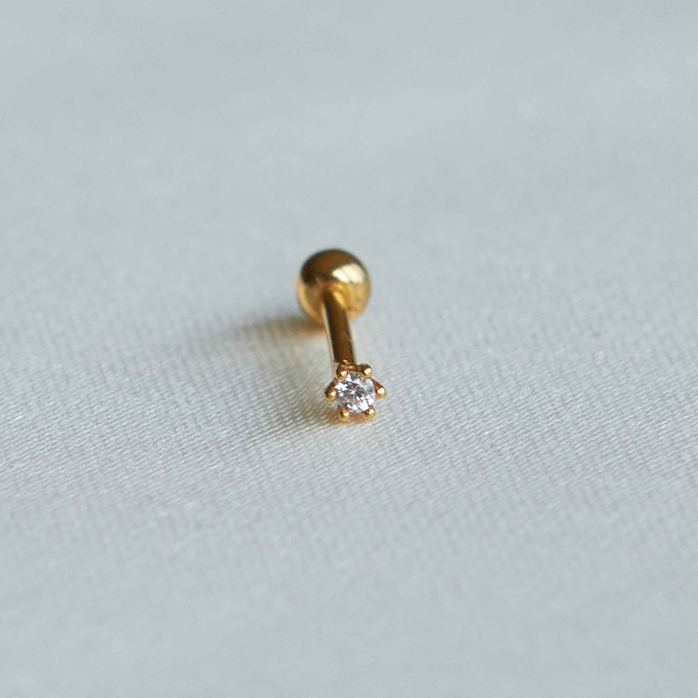 Flora Tiny Barbell in Gold - Image 3