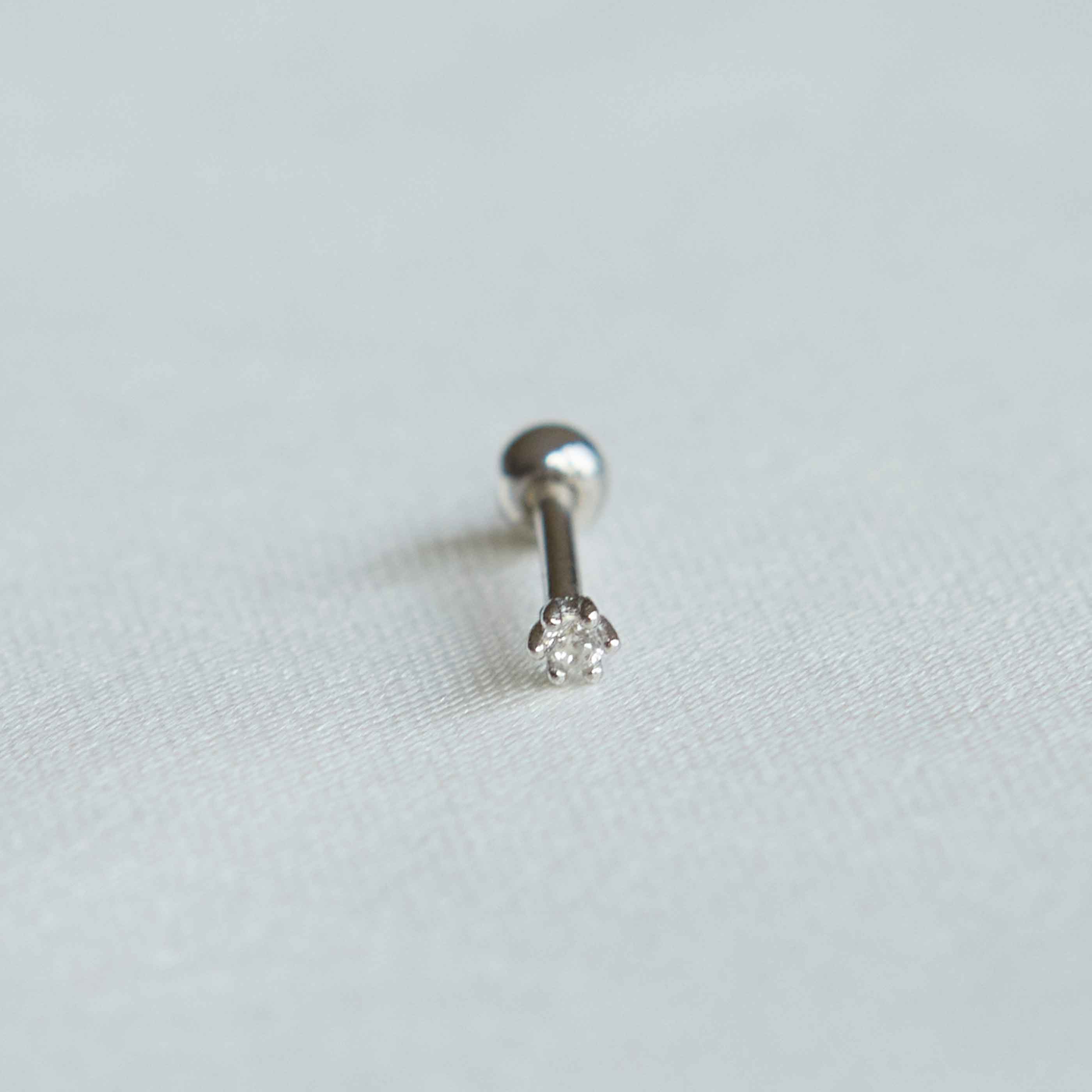 Flora Tiny Barbell in Silver - Image 3
