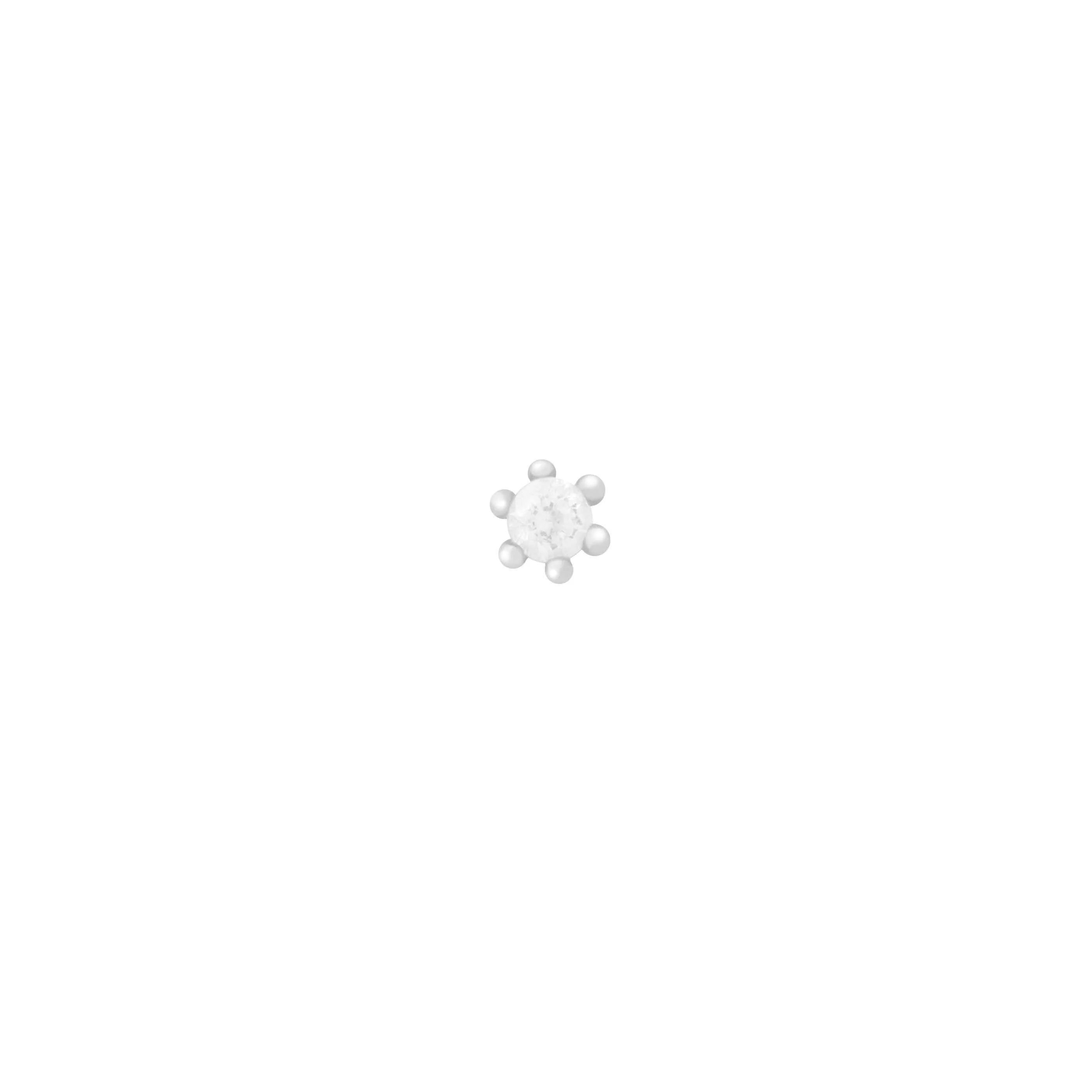 Flora Tiny Barbell in Silver - Image 4
