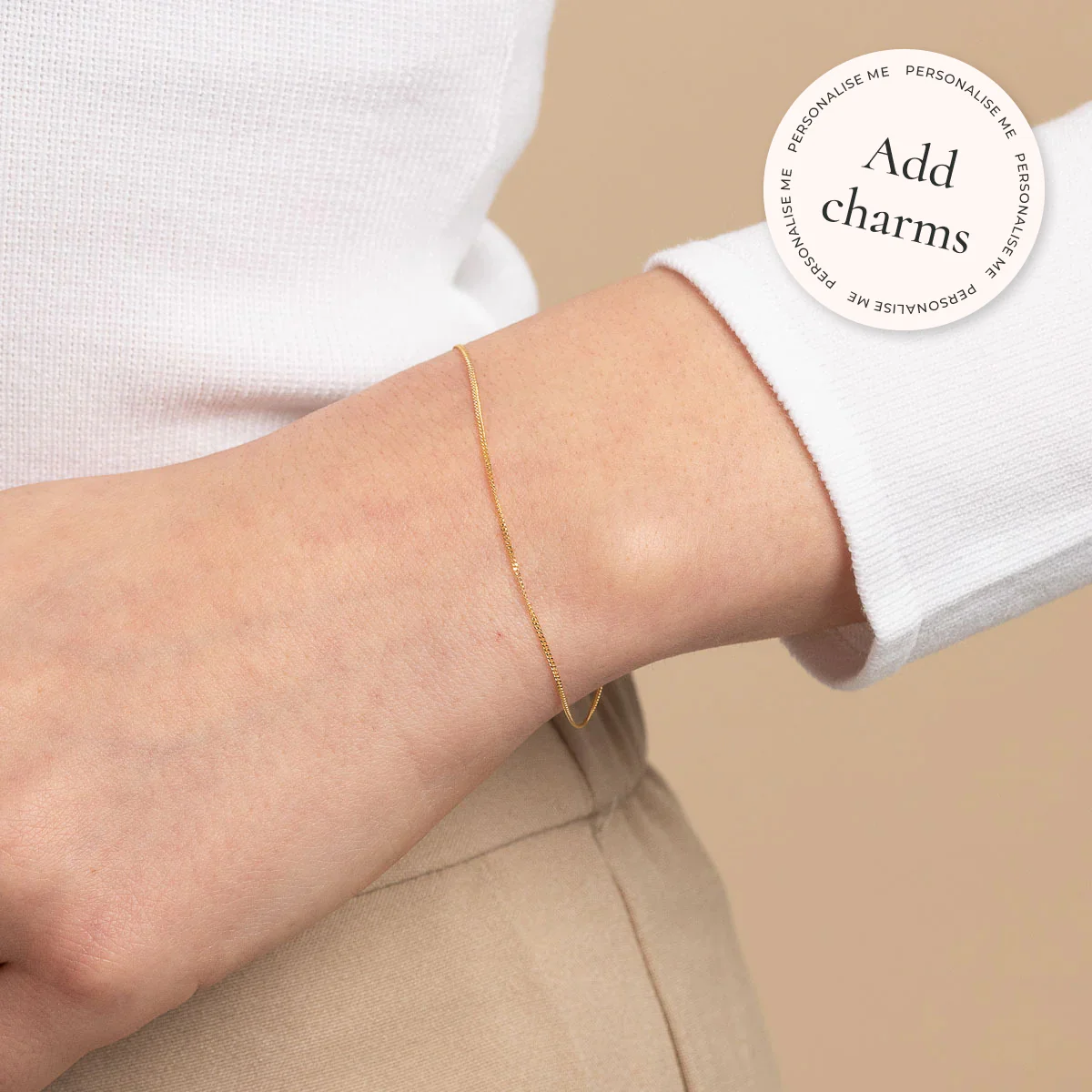 Miyu Chain Bracelet in Solid Gold - Image 2