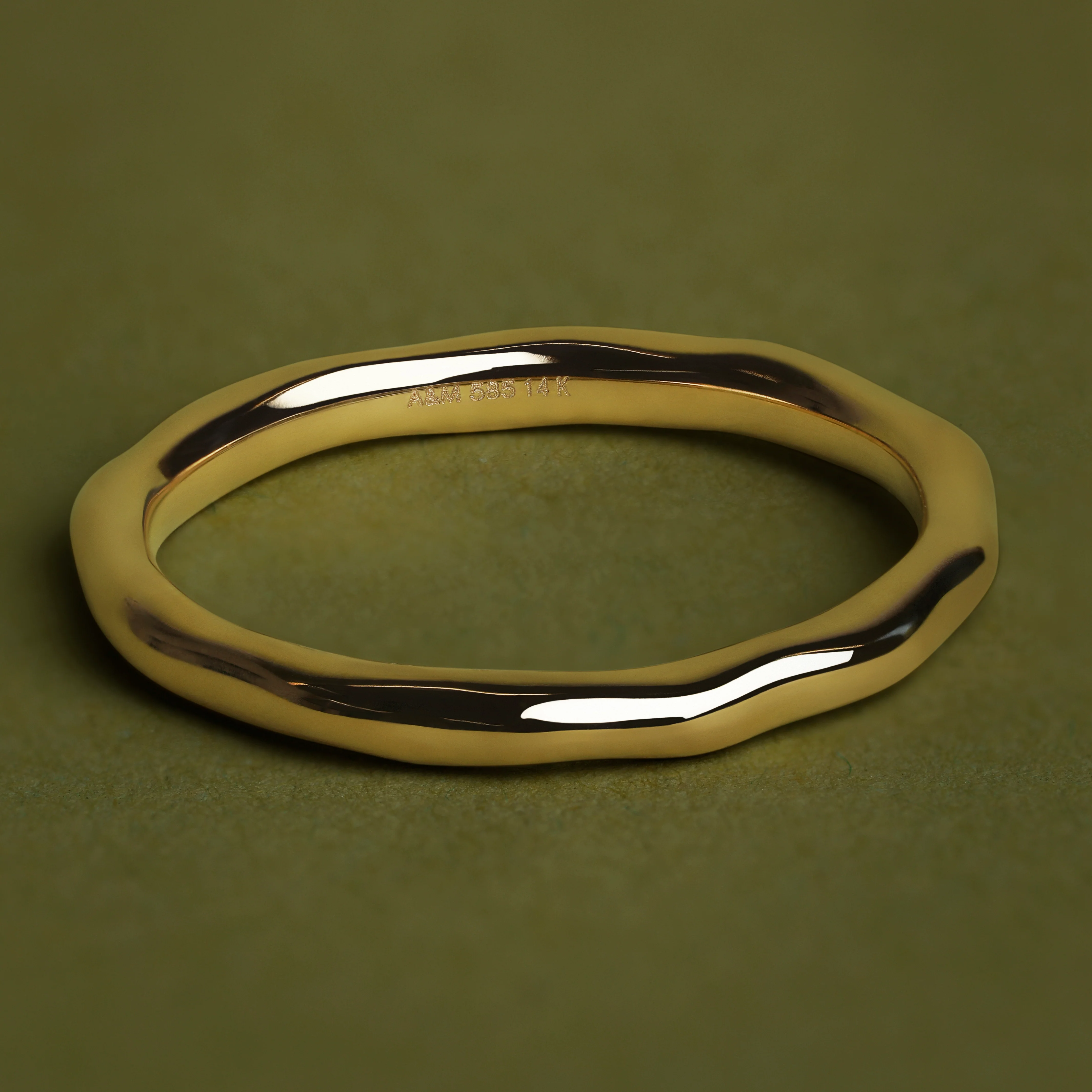 Molten Band Ring in Solid Gold - Image 8