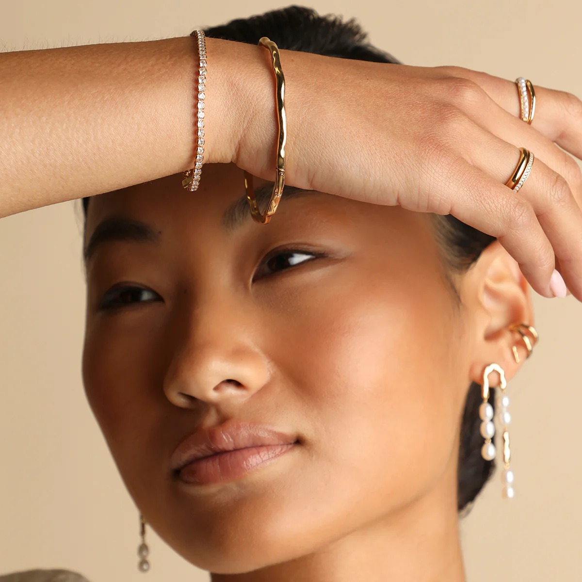 Molten Bangle in Gold - Image 5