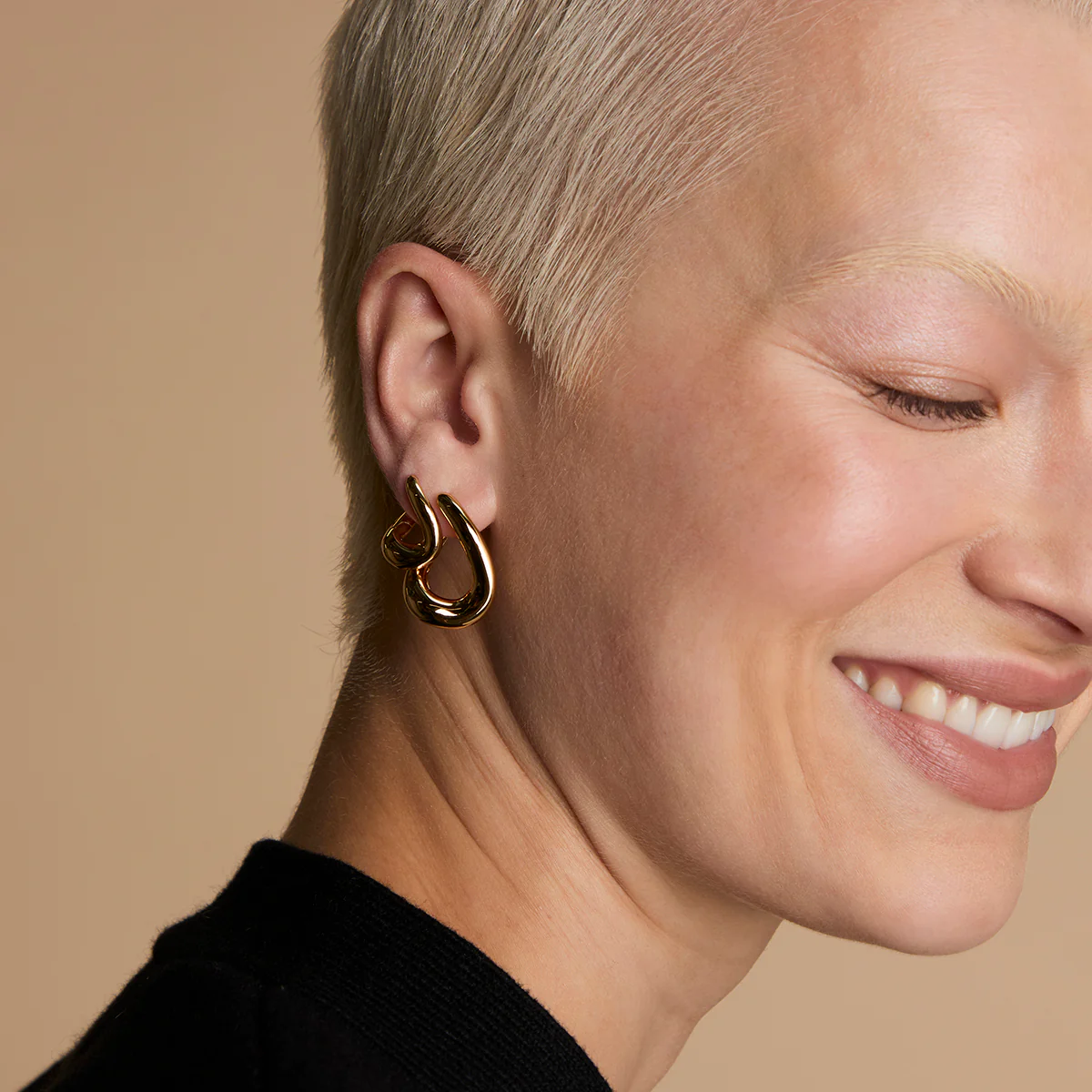 Molten Hoops Stacking Set in Gold - Image 3