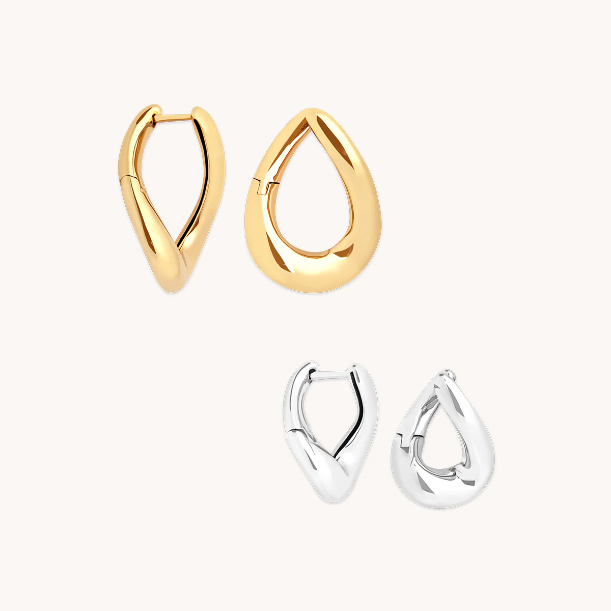 Molten Hoops Stacking Set in Mixed Metal