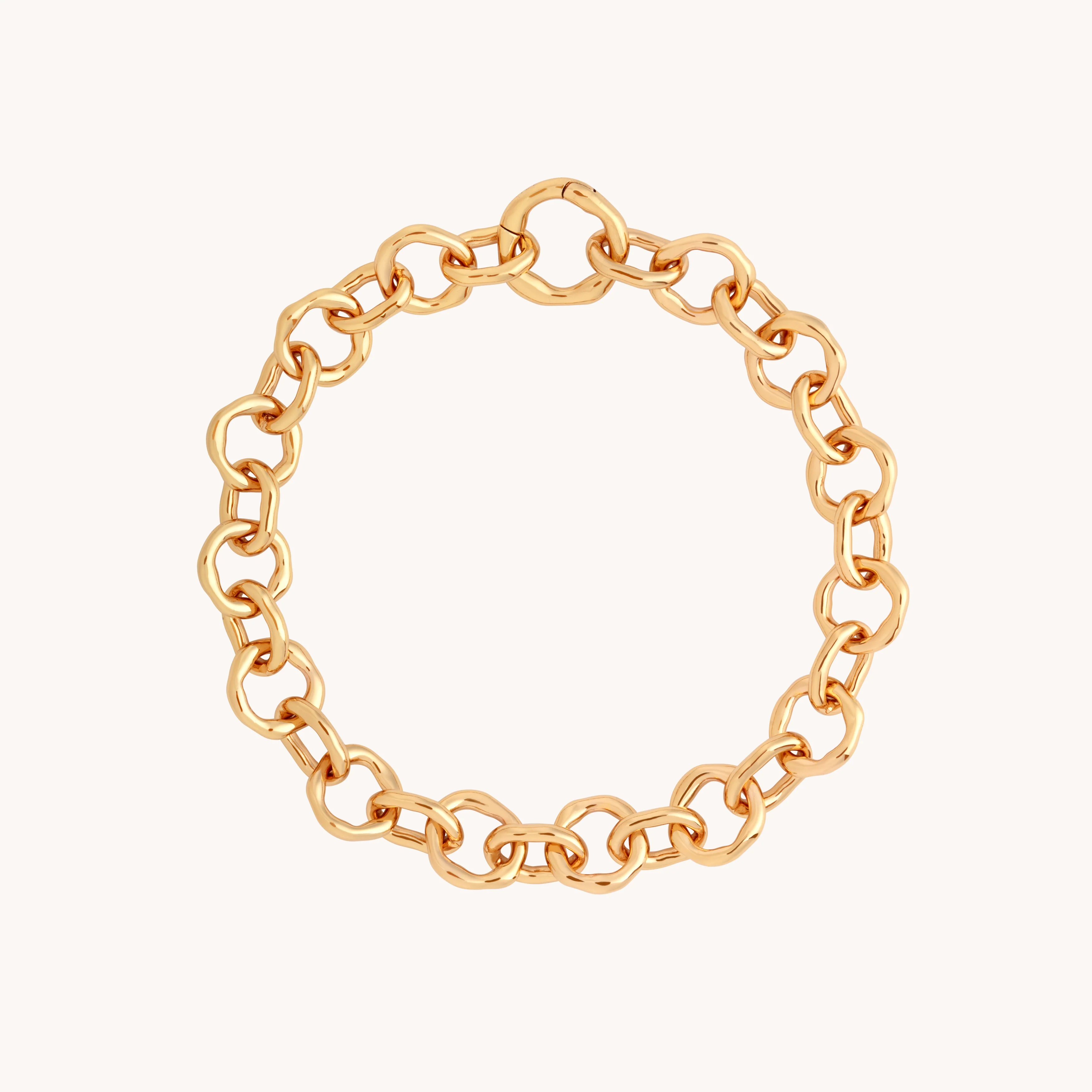 Molten Link Chain Bracelet in Gold