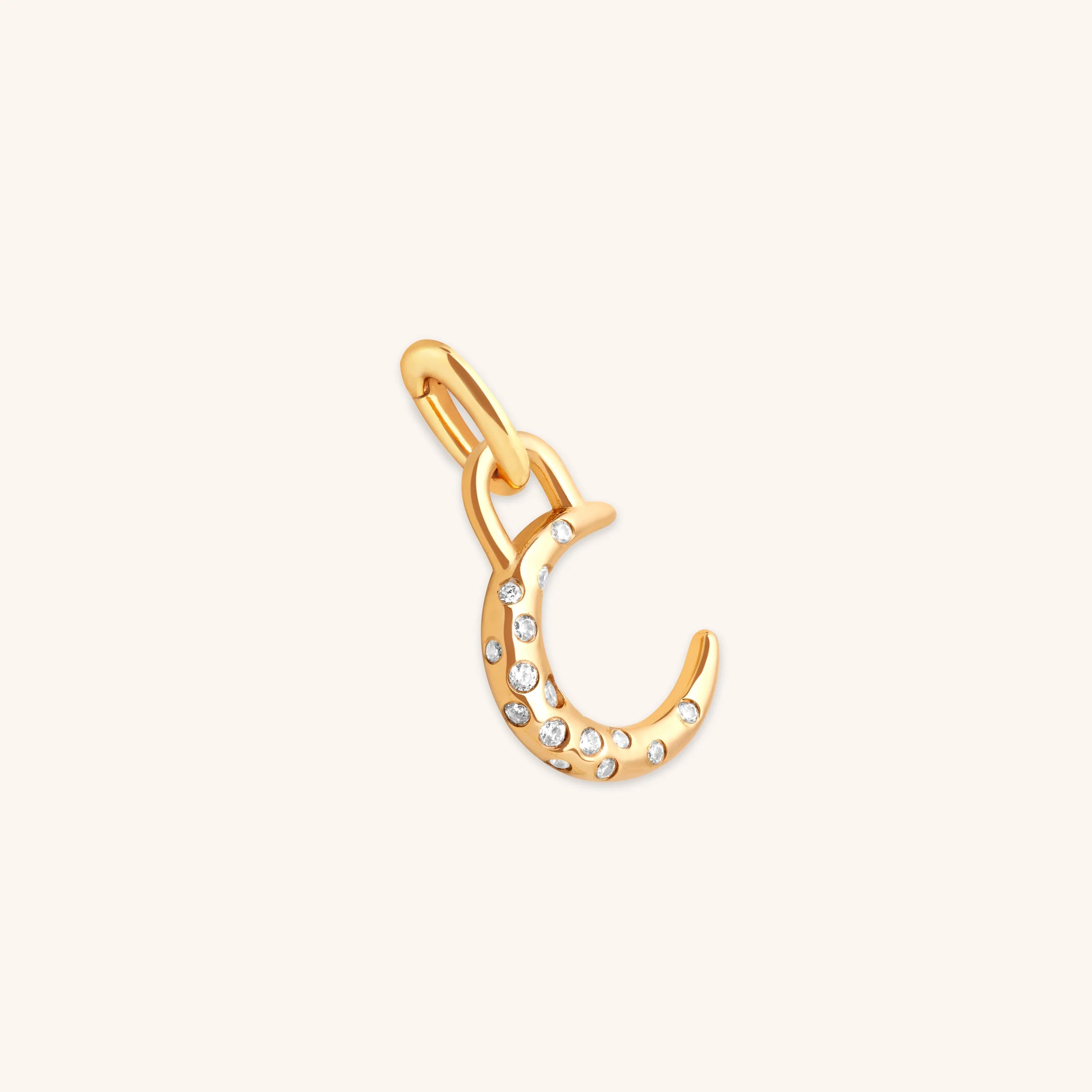 Moon Scatter Clip Charm in Gold