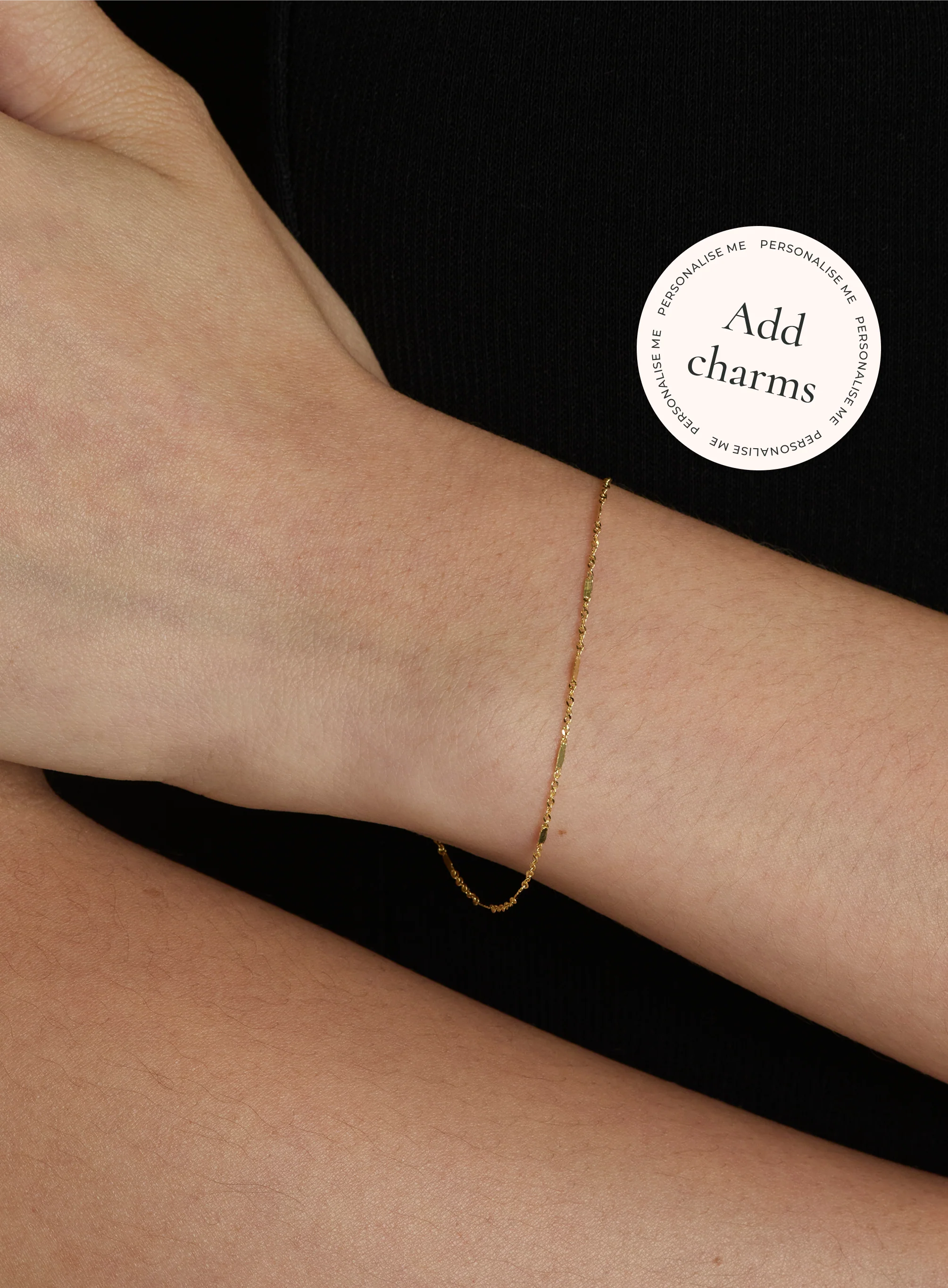 Astrid Story Chain Bracelet in Solid Gold - Image 2