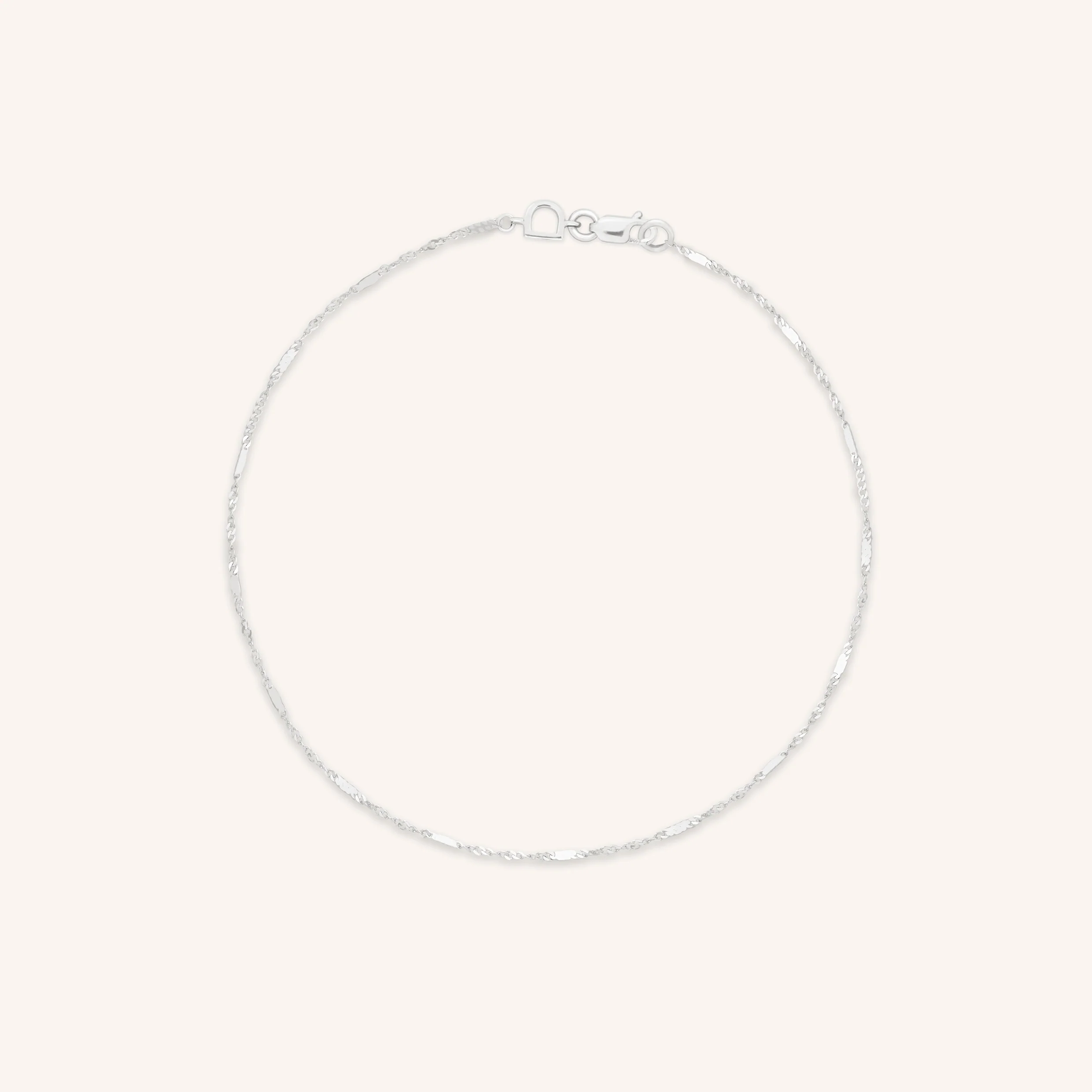 Astrid Story Chain Bracelet in Solid White Gold