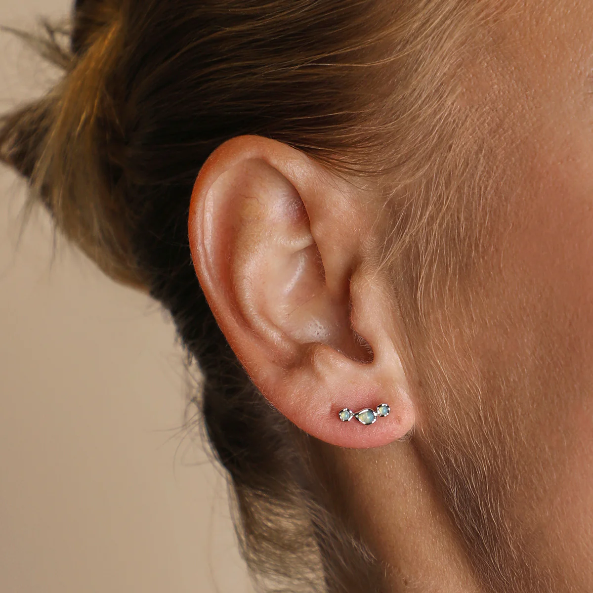 Opal Climber Studs in Silver - Image 2