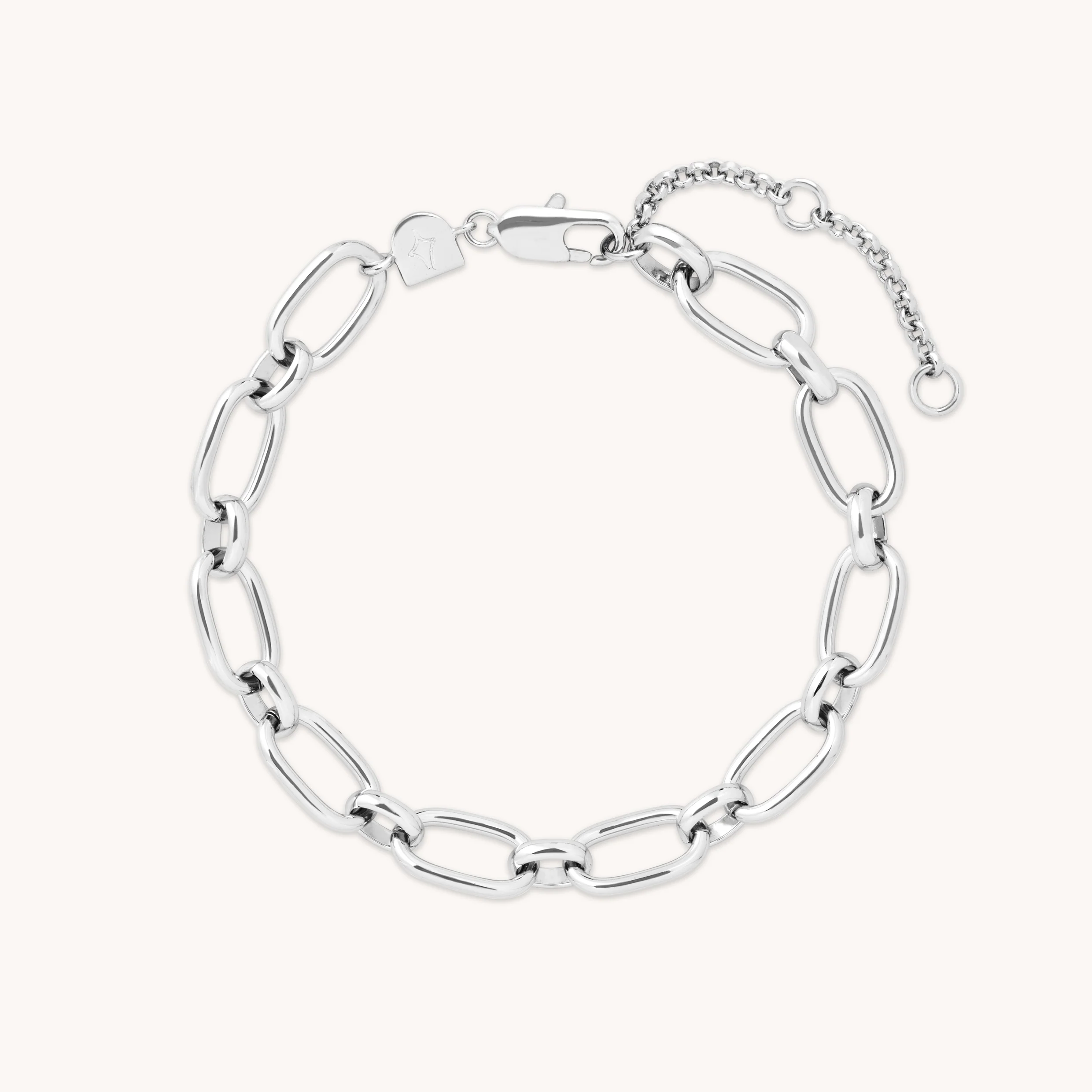Open Link Chain Bracelet in Silver