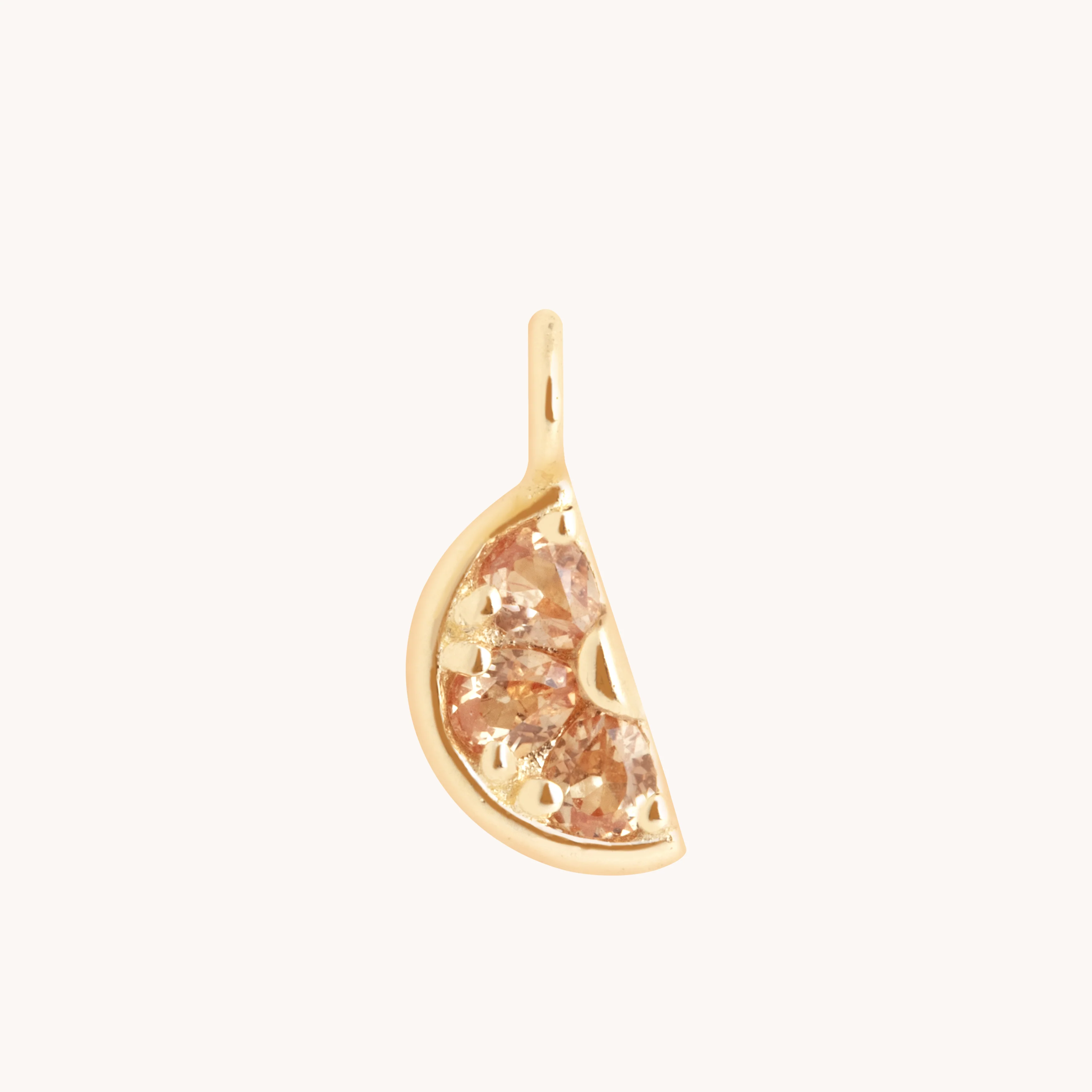 Orange Slice Charm 9k Gold