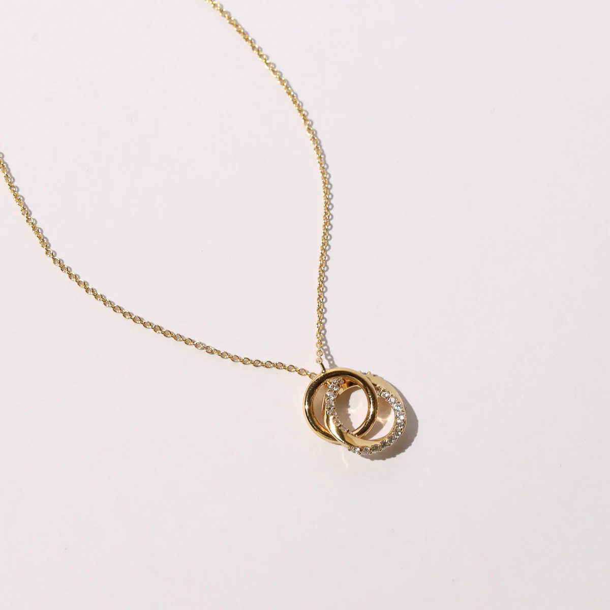 Orbit Crystal Chain Necklace in Gold - Image 3