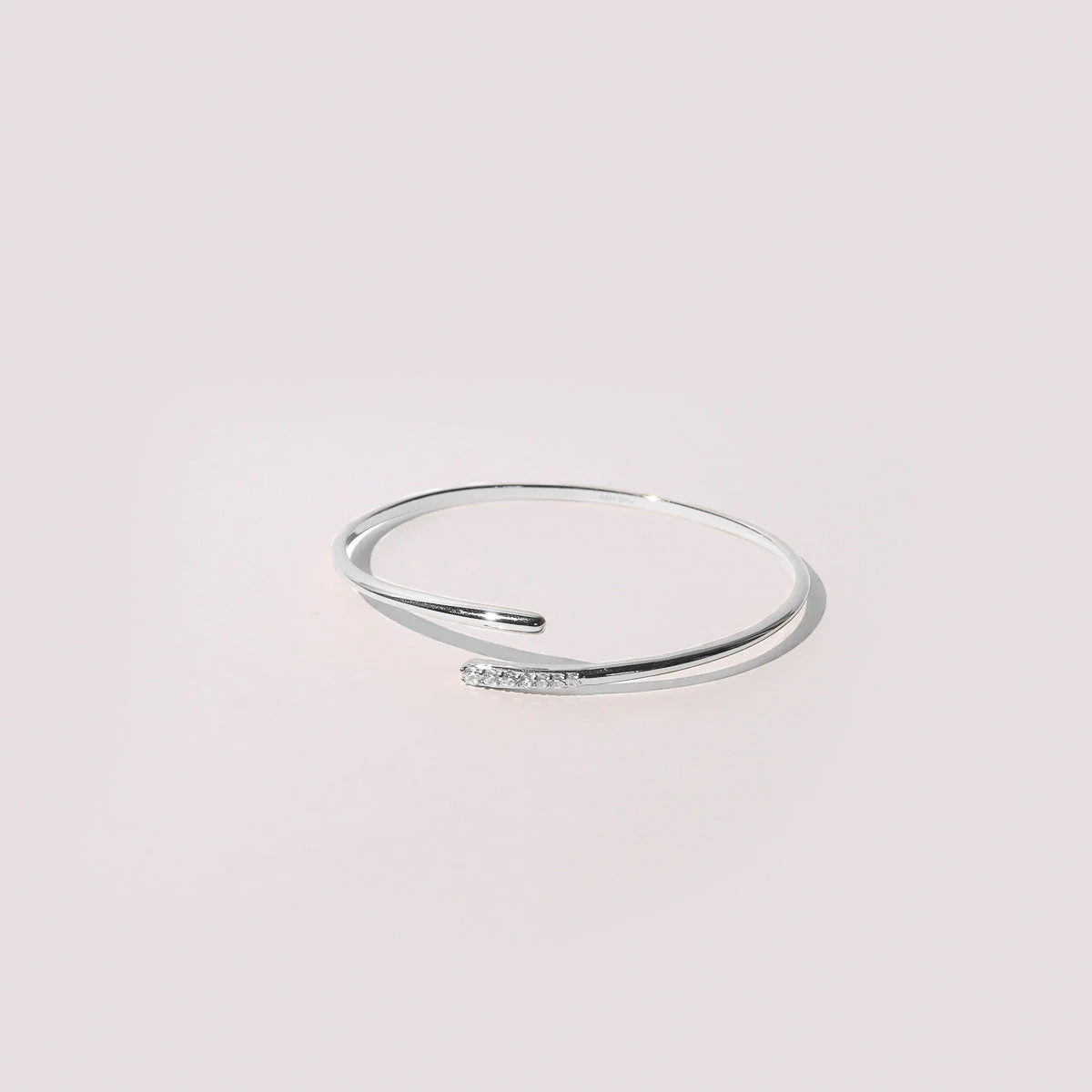 Orbit Crystal Cuff in Silver - Image 3
