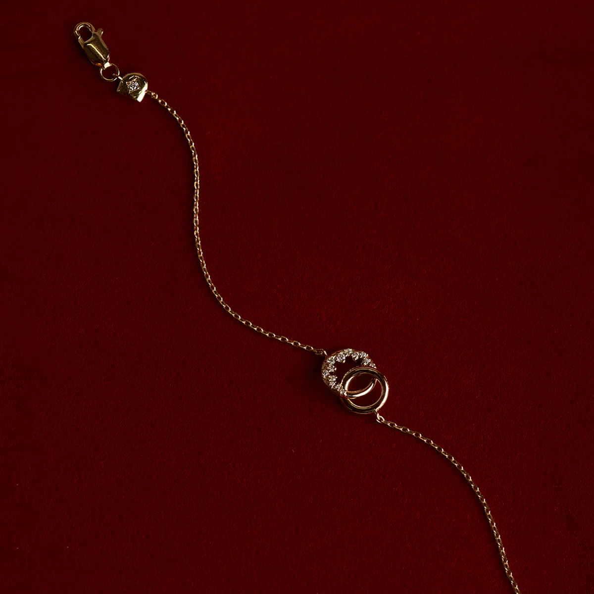 Orbit Crystal Pendant Bracelet in Gold - Image 6
