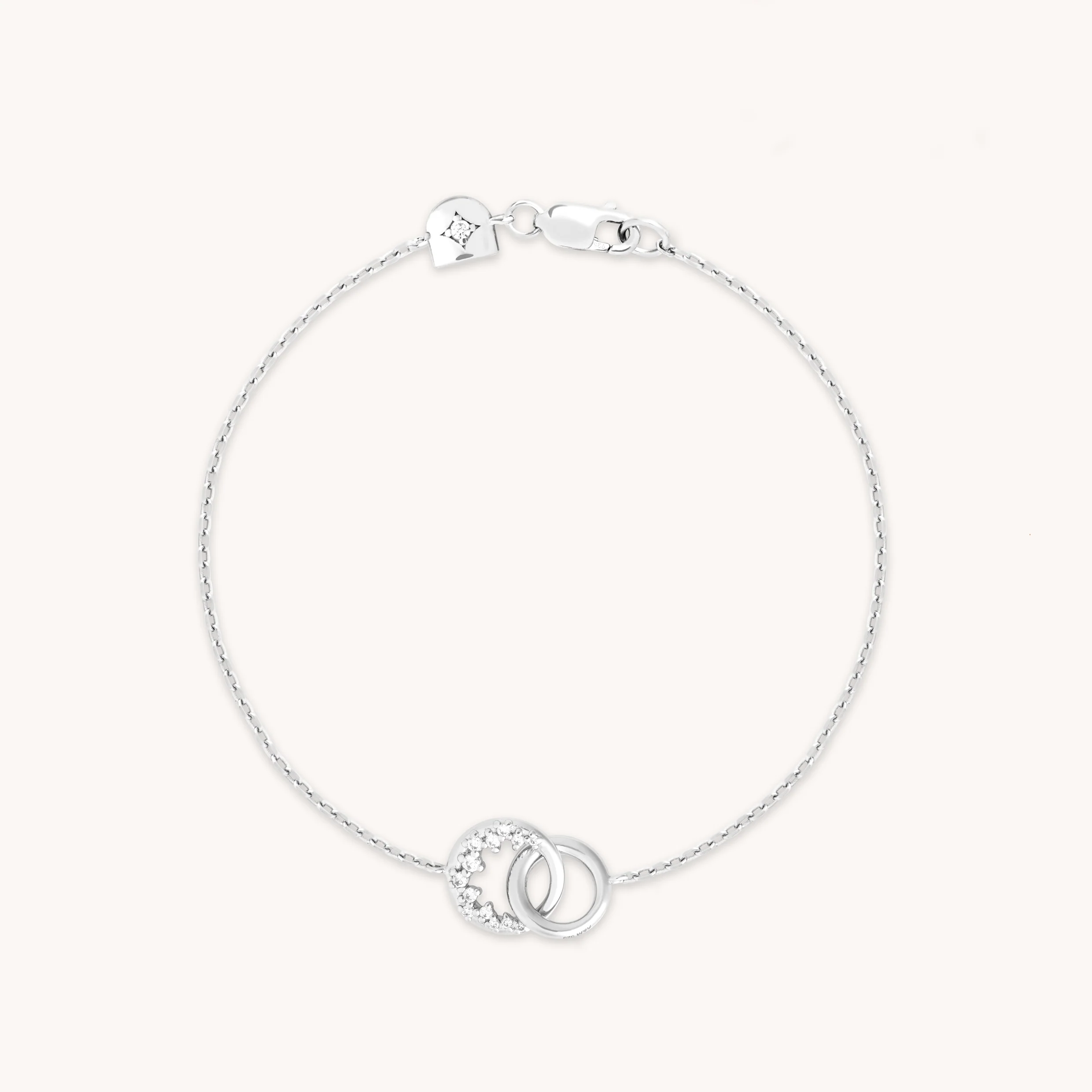 Orbit Crystal Pendant Bracelet in Silver