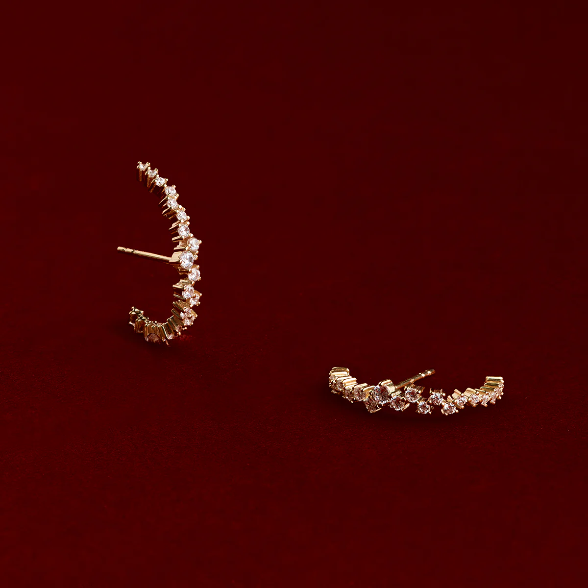 Orbit Crystal Studs in Gold - Image 7