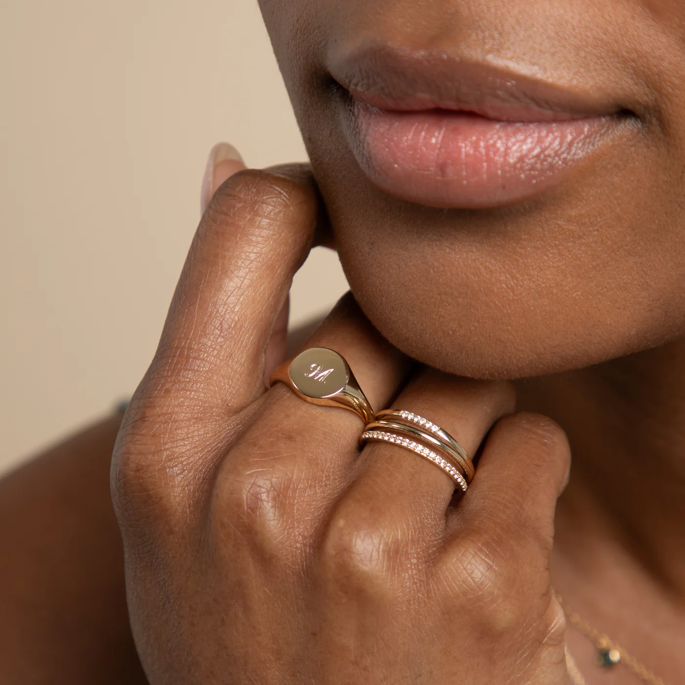 Orbit Signet Ring in Gold - Image 5
