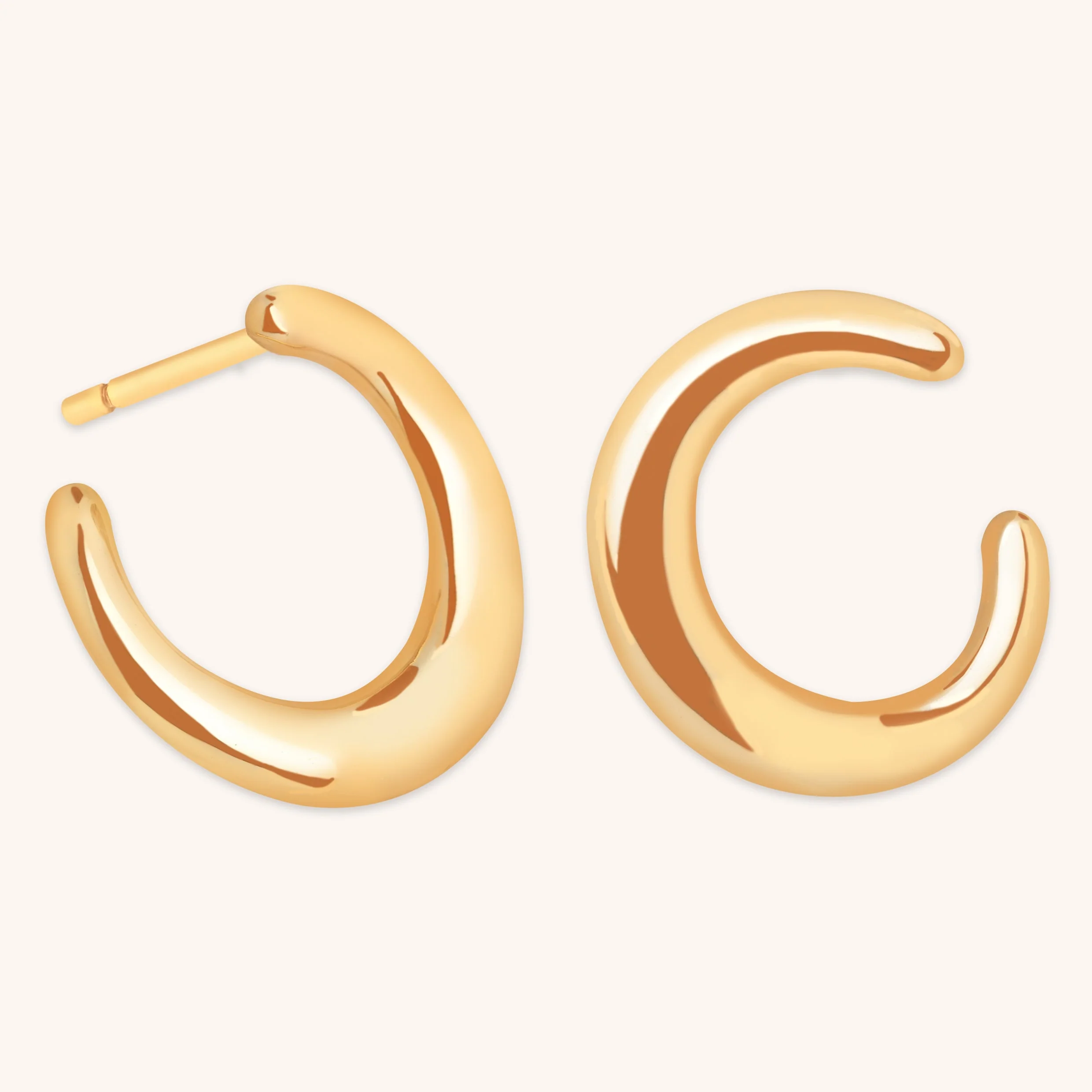 Orbit Small Hoops in Gold