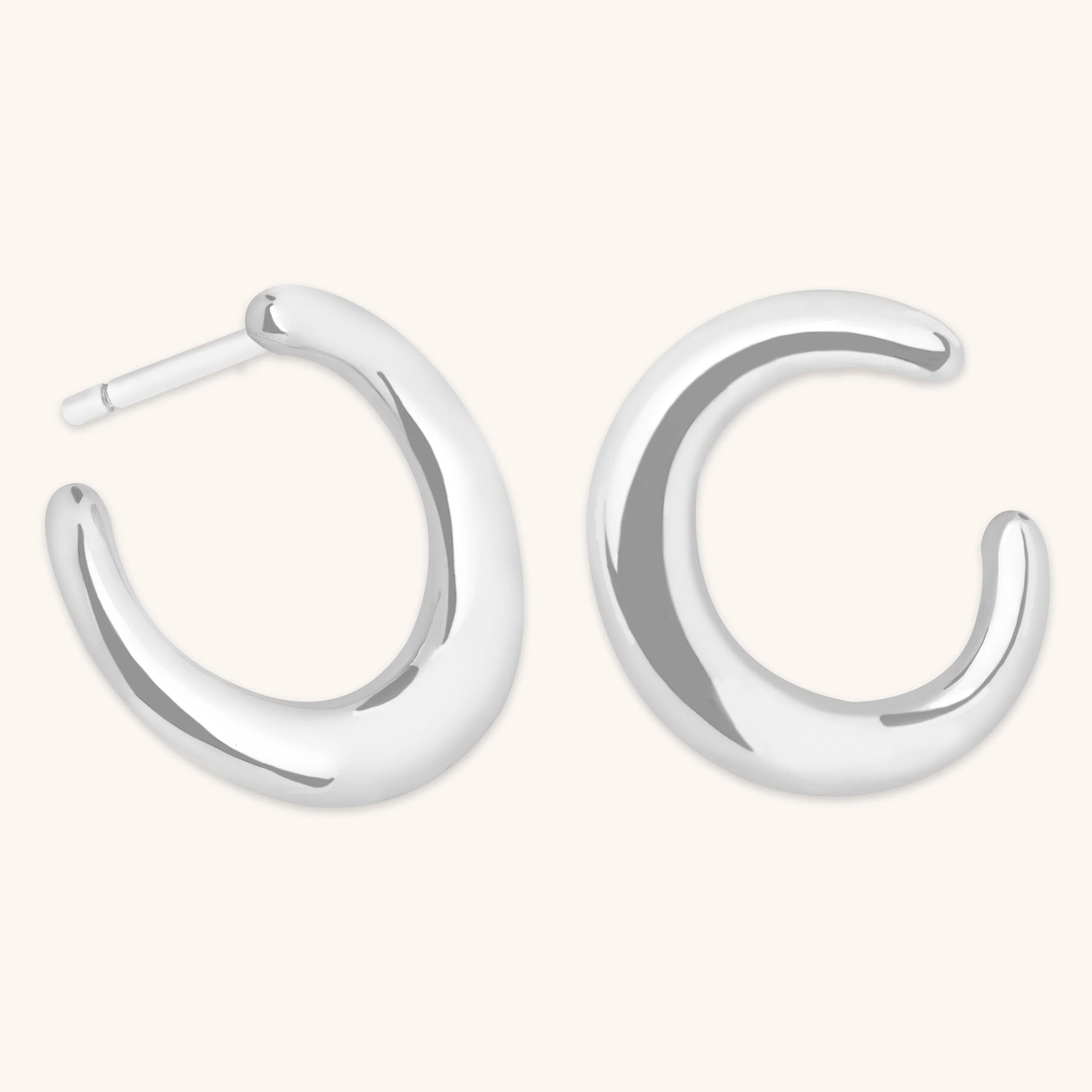 Orbit Small Hoops in Silver