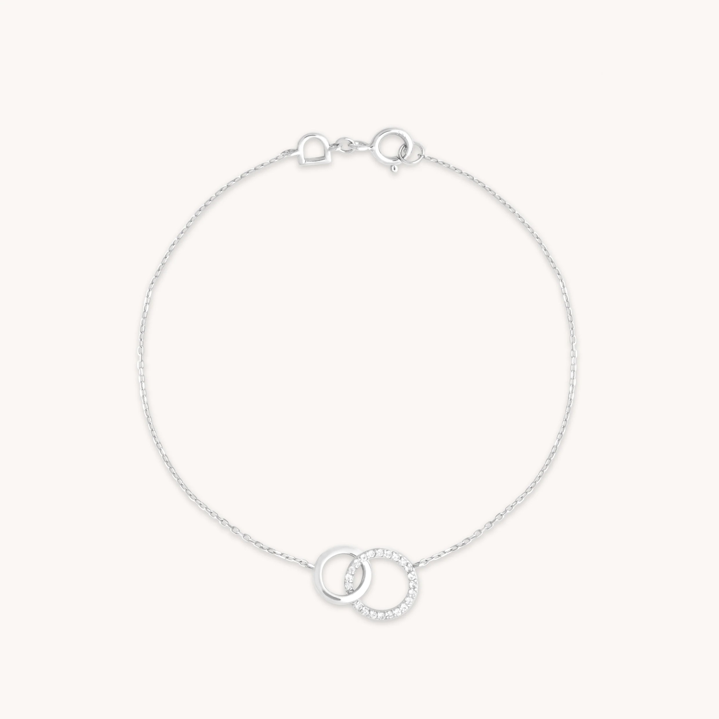 Orbit Topaz Bracelet in Solid White Gold