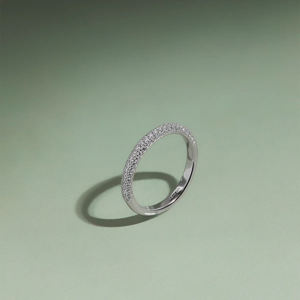 Pavé Essential Band Ring in Silver - Image 4