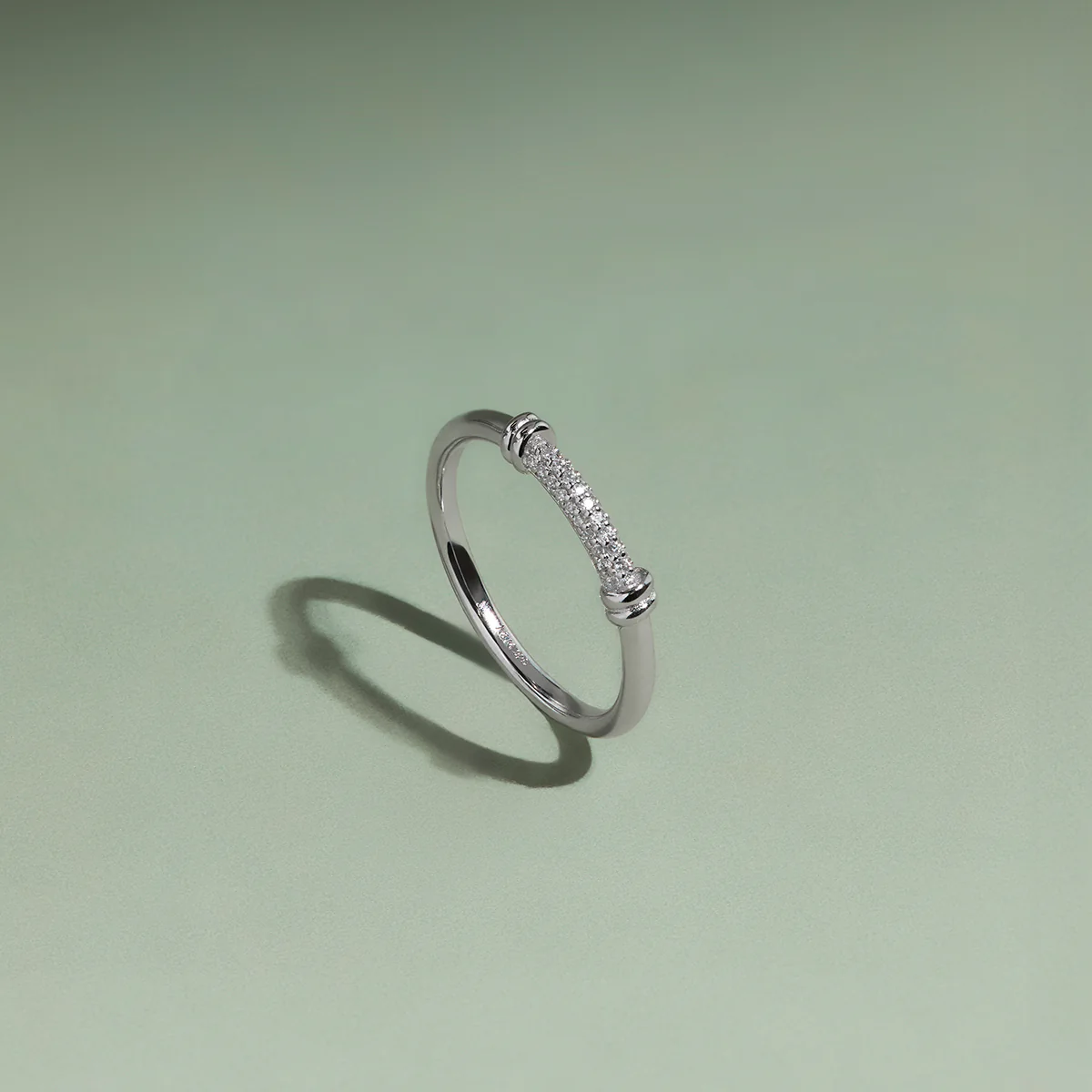 Pavé Knot Ring in Silver - Image 4