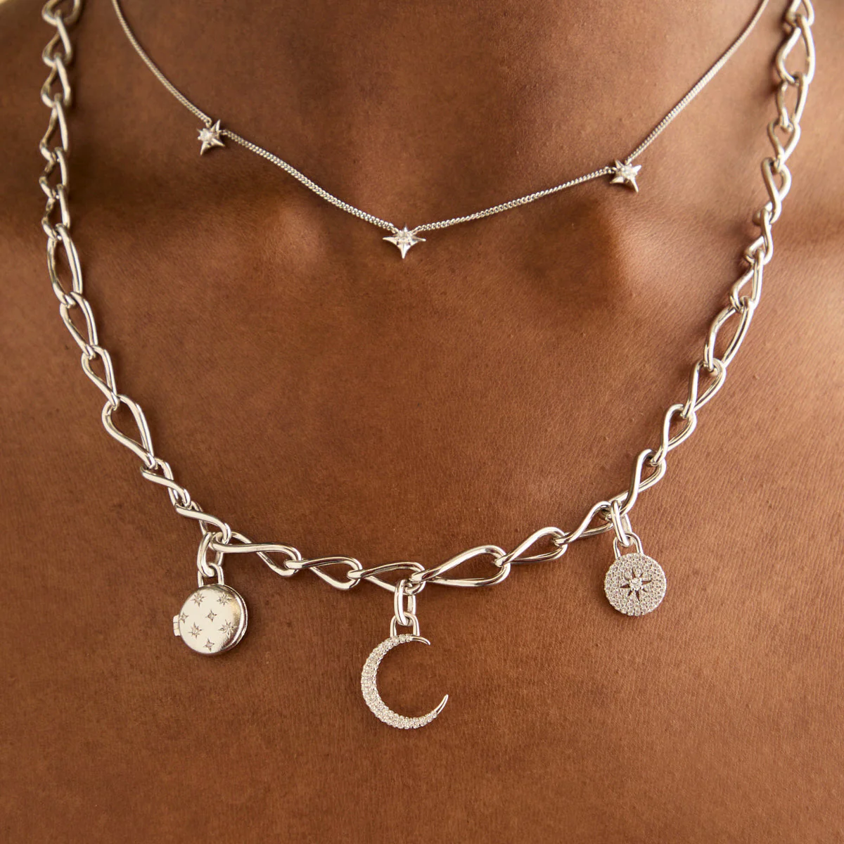 Pavé Star Charm in Silver - Image 3