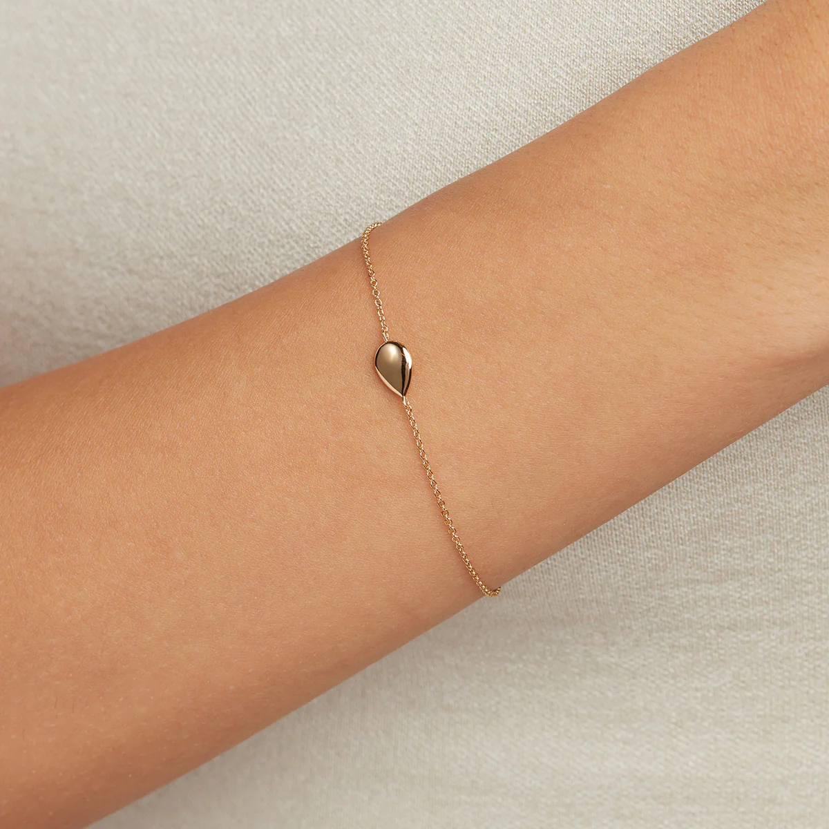 Pear Charm Bracelet in Gold - Image 3