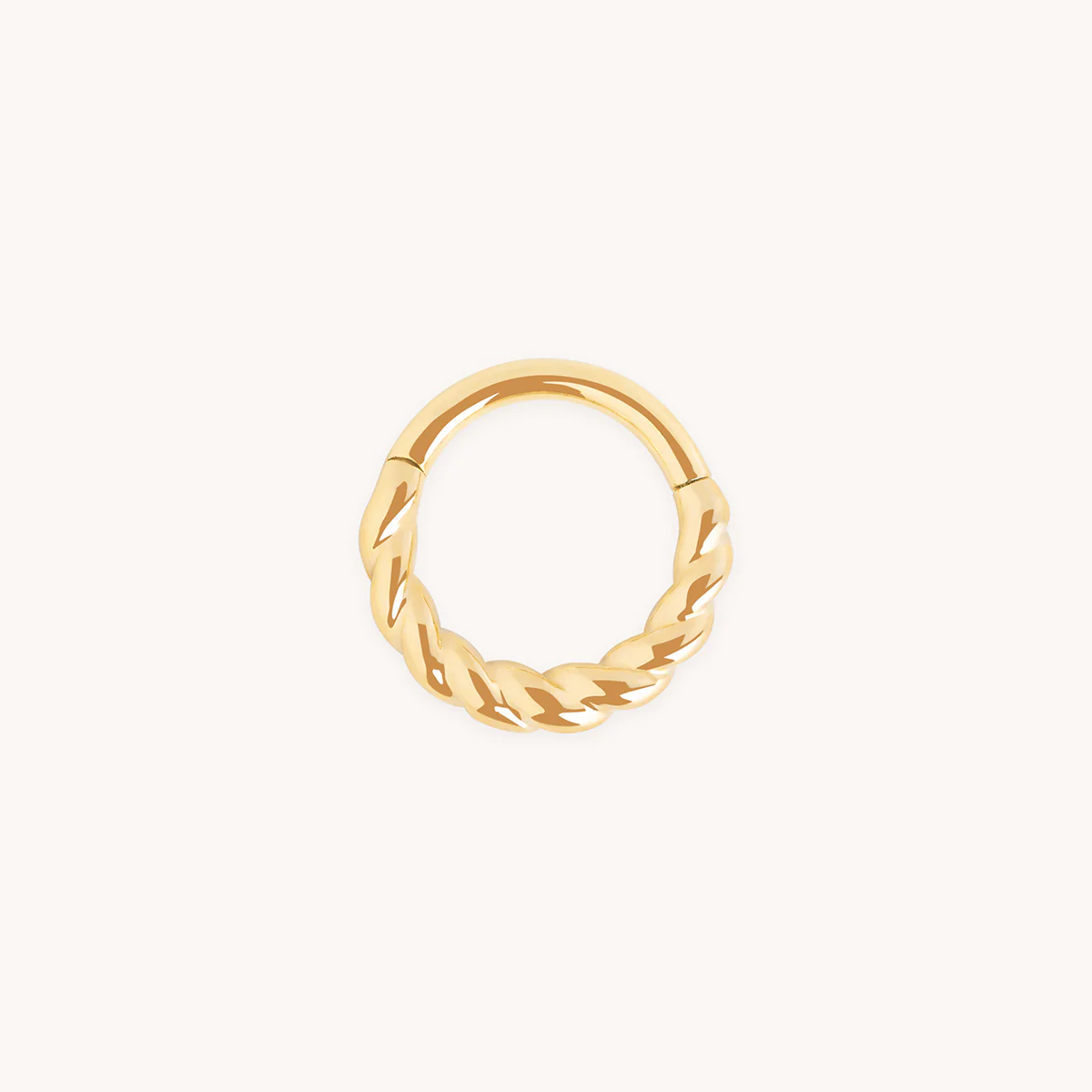 Rope Daith Ring in Solid Gold