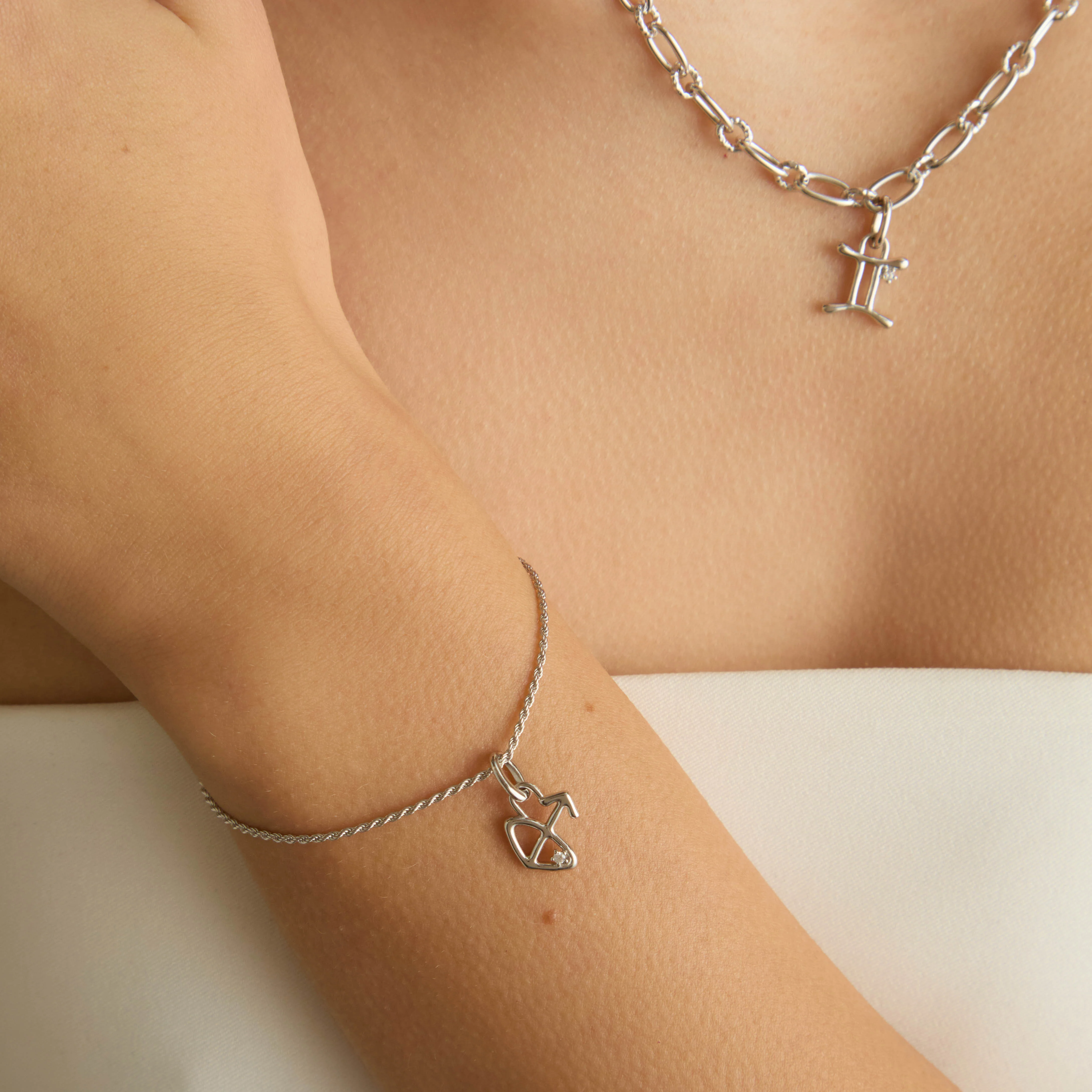 Sagittarius Zodiac Clip Charm in Silver - Image 2
