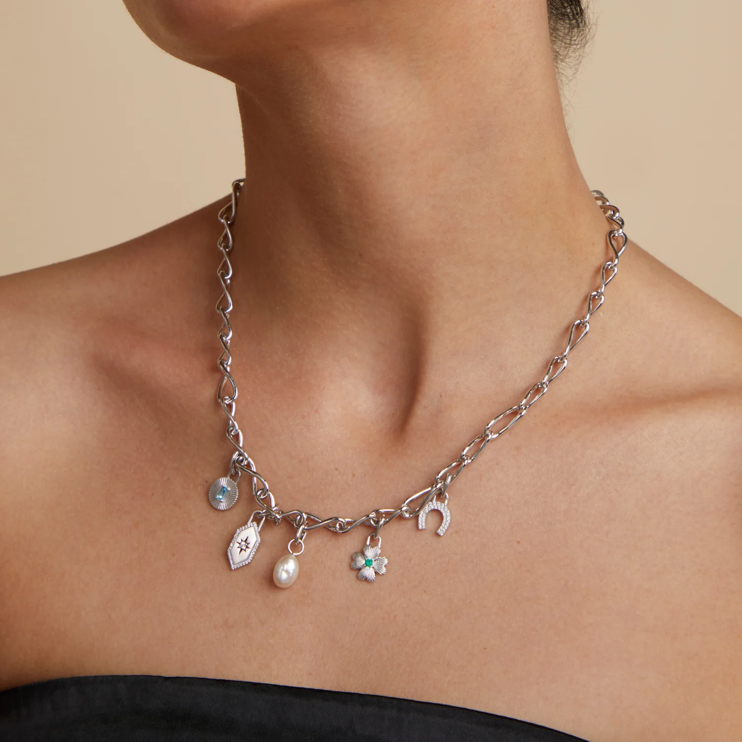 Shield Clip Charm in Silver - Image 6