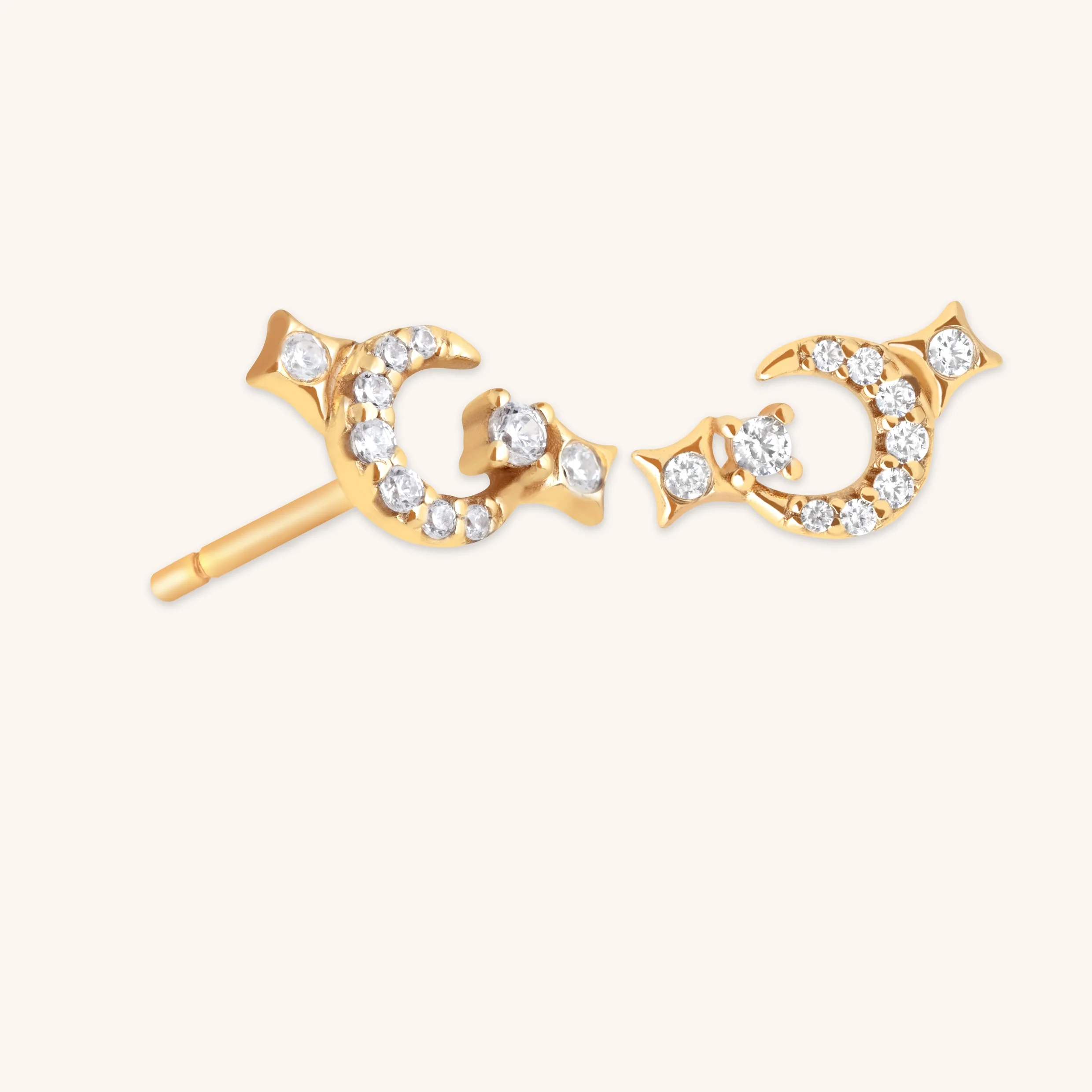 Shooting Star Studs in Gold