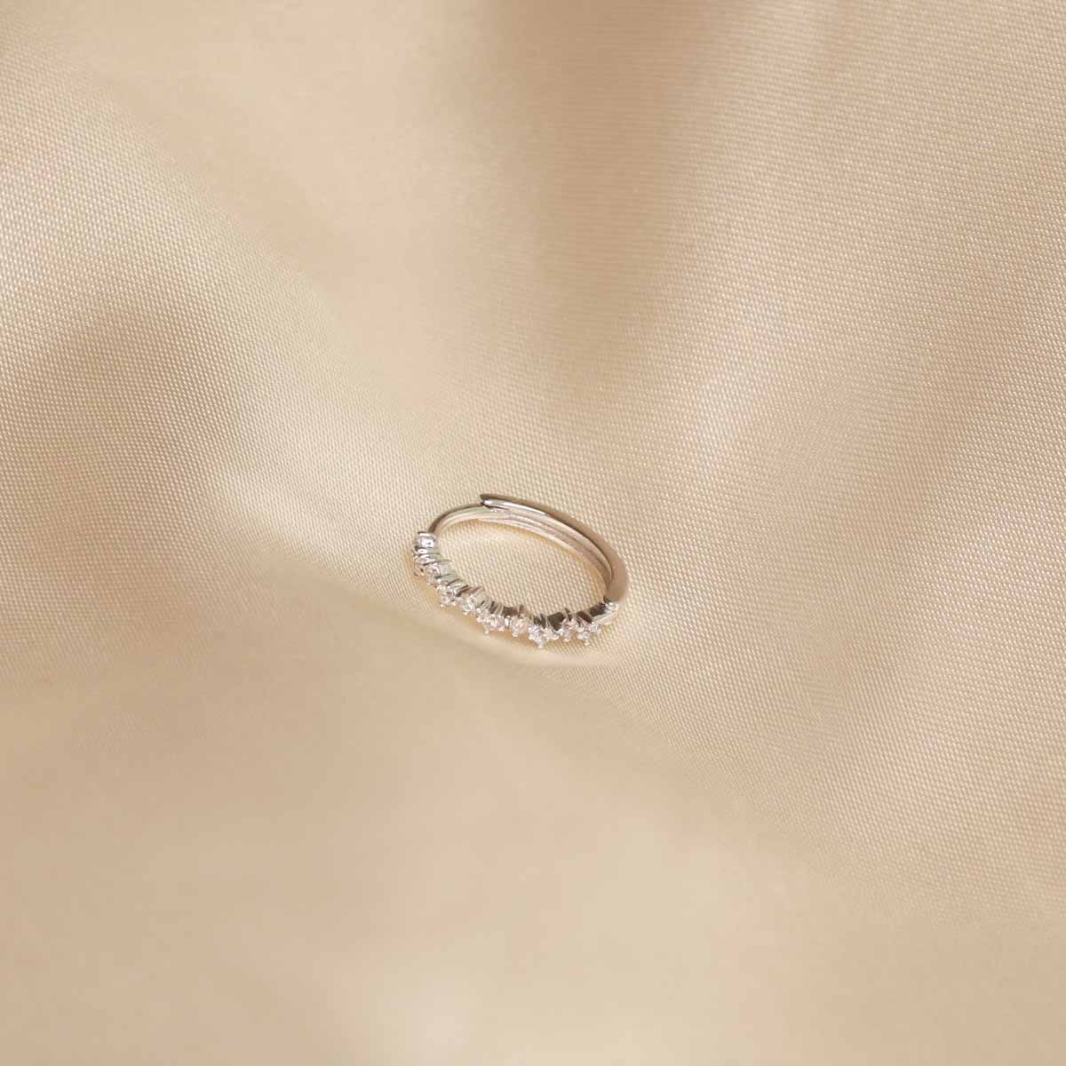 Cluster Hoop 11.5mm in Silver - Image 3
