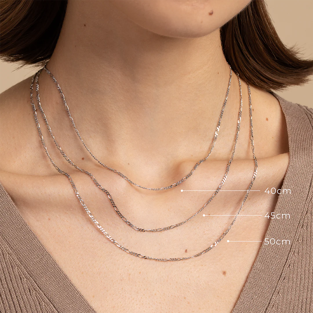 Soho Chain Necklace in Solid White Gold - Image 3