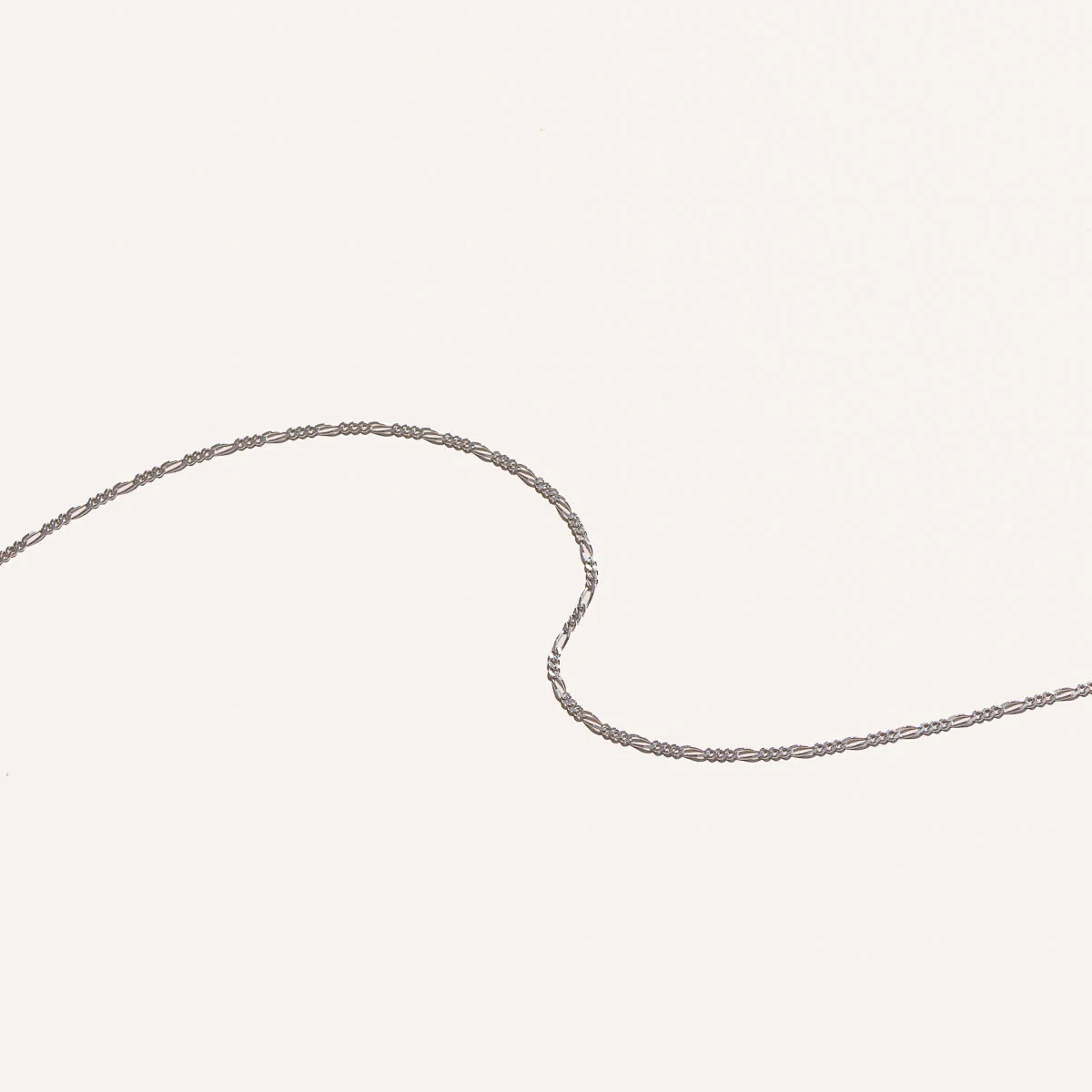 Soho Chain Necklace in Solid White Gold - Image 5