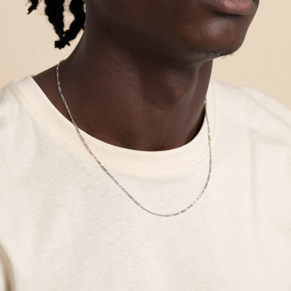 Soho Chain Necklace in Solid White Gold - Image 6