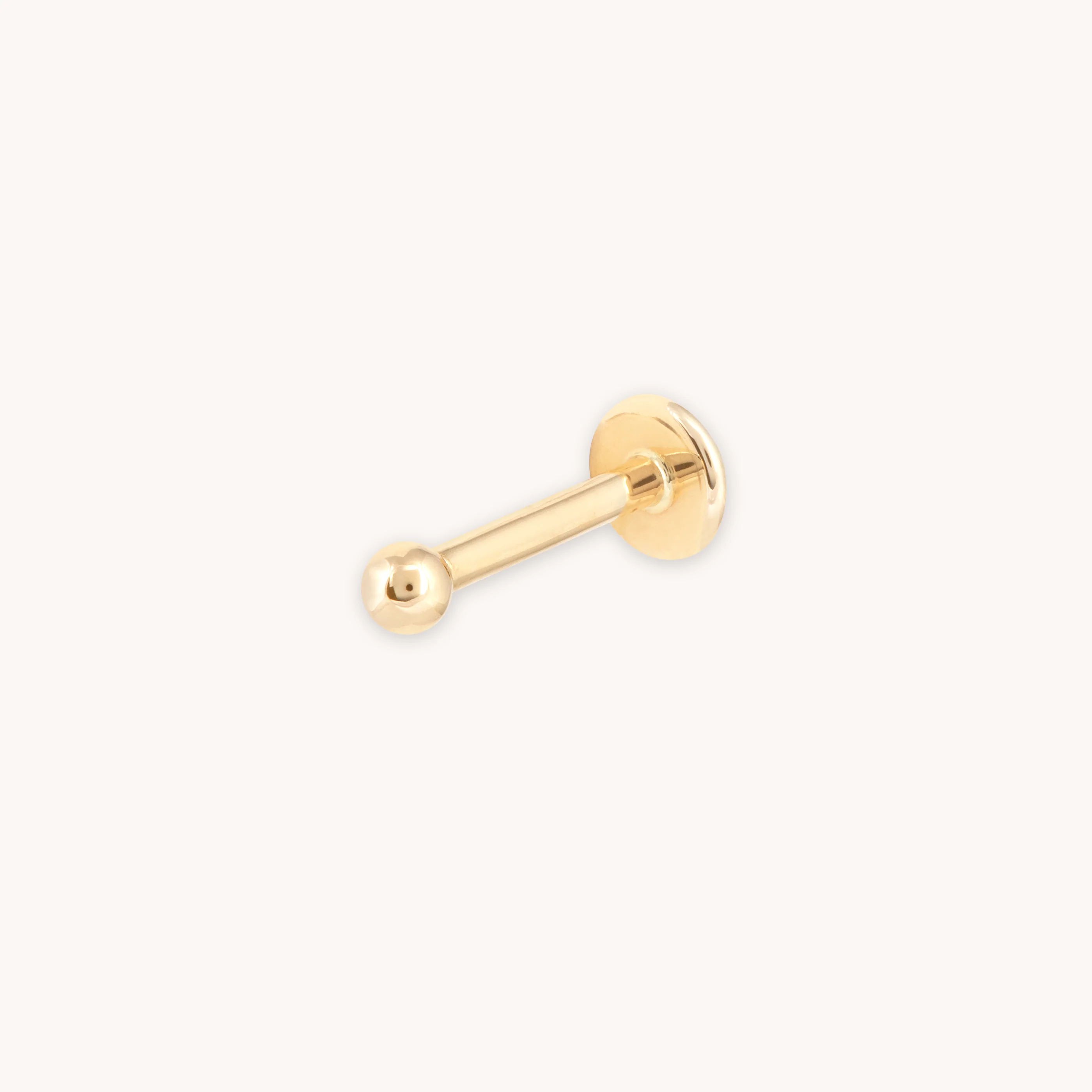 Solid Gold Small Ball Piercing Stud