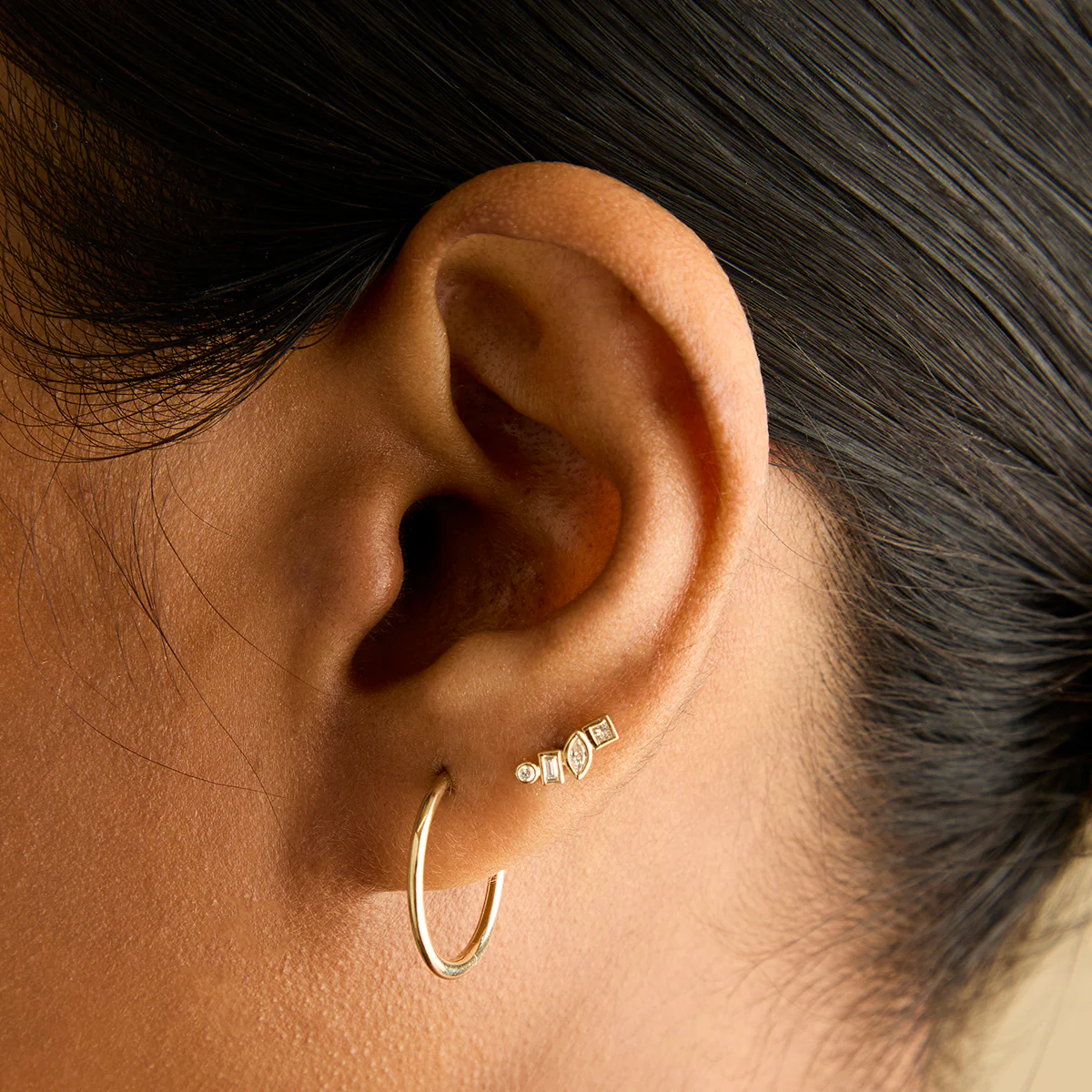 Staple Hoops in Solid Gold - Image 3