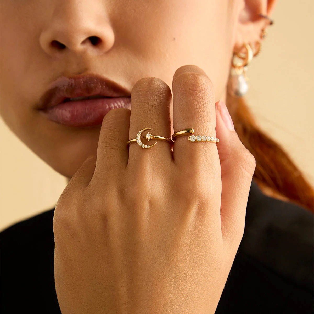 Star & Moon Wrap Ring - Image 3