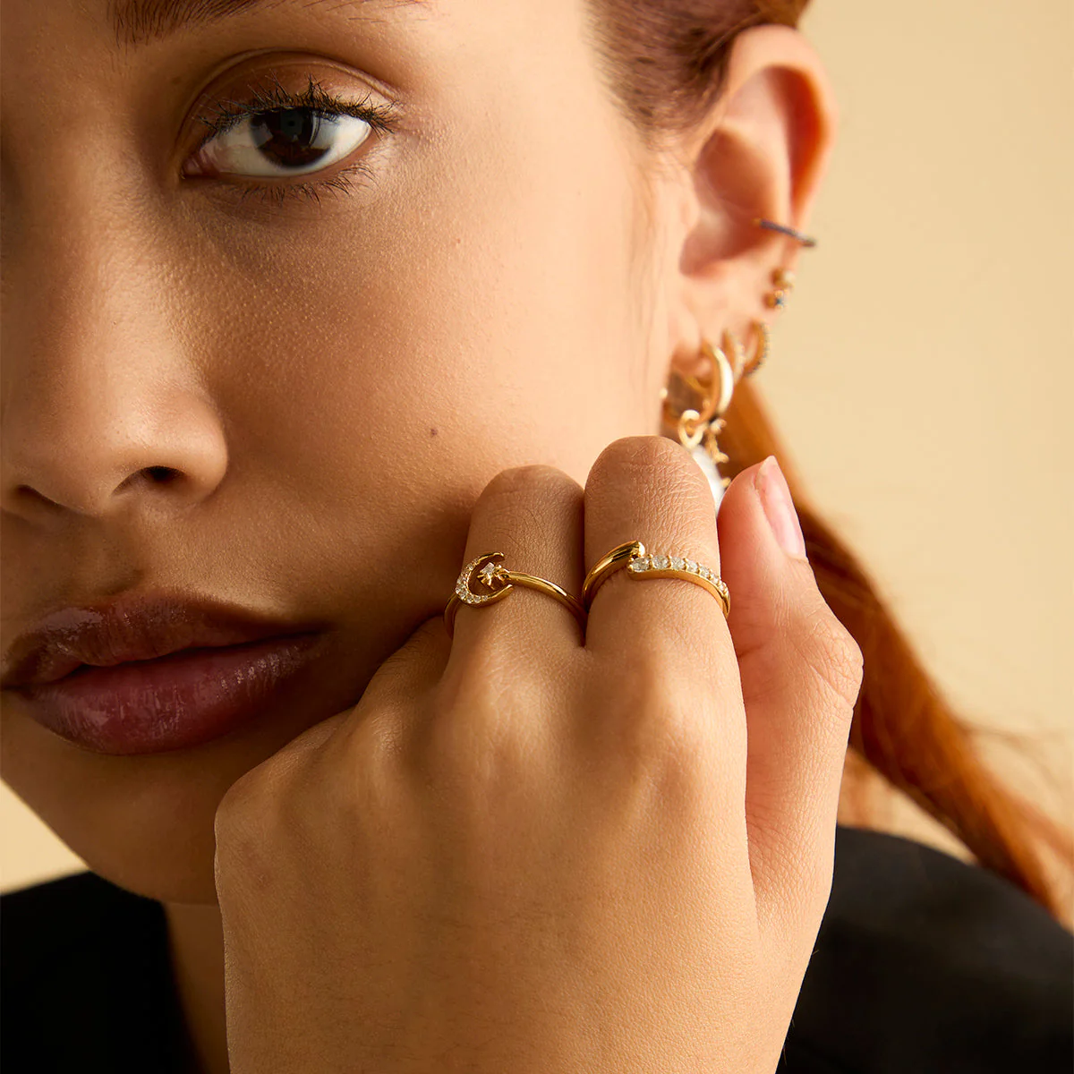 Star & Moon Wrap Ring - Image 4
