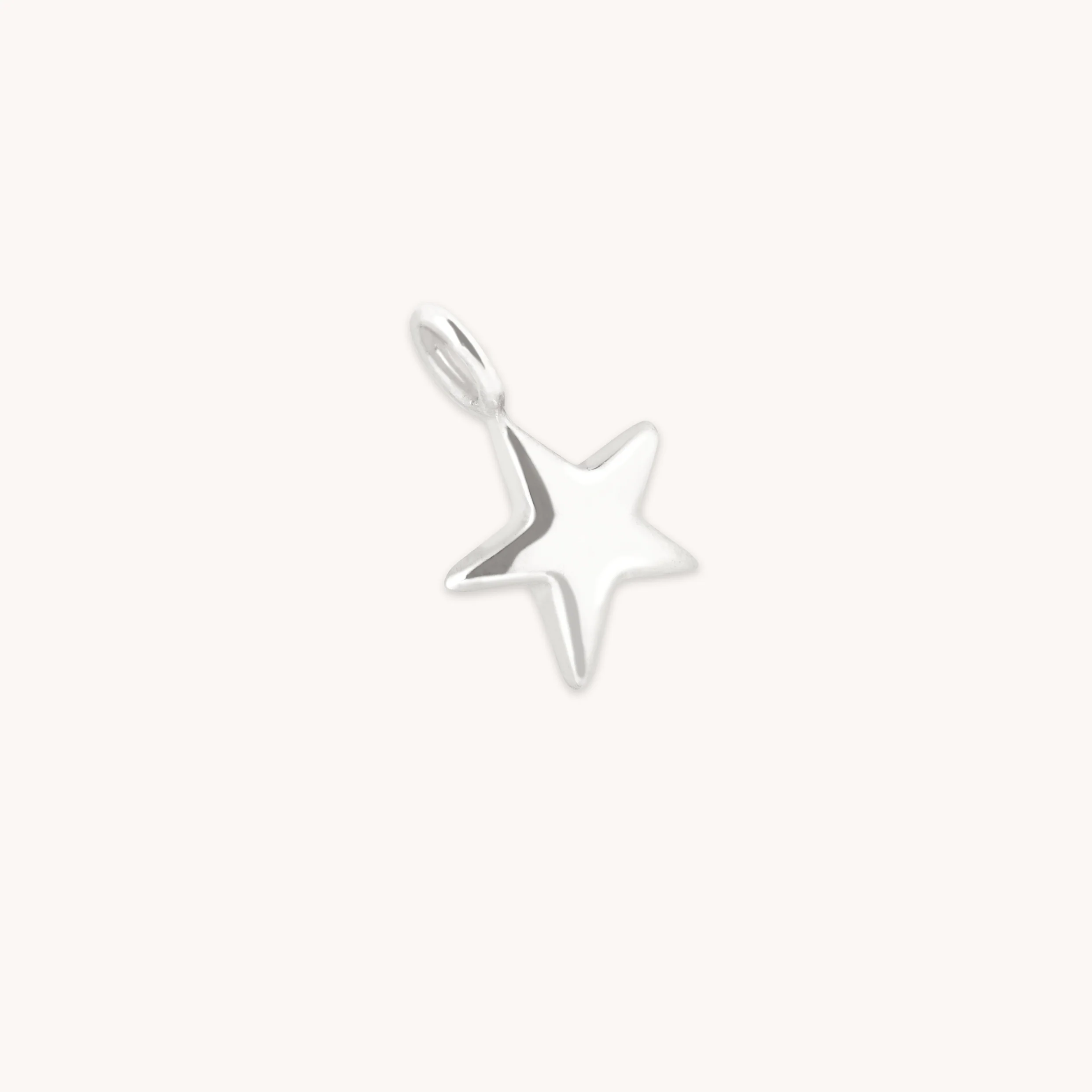 Star Charm 9k White Gold - Image 2