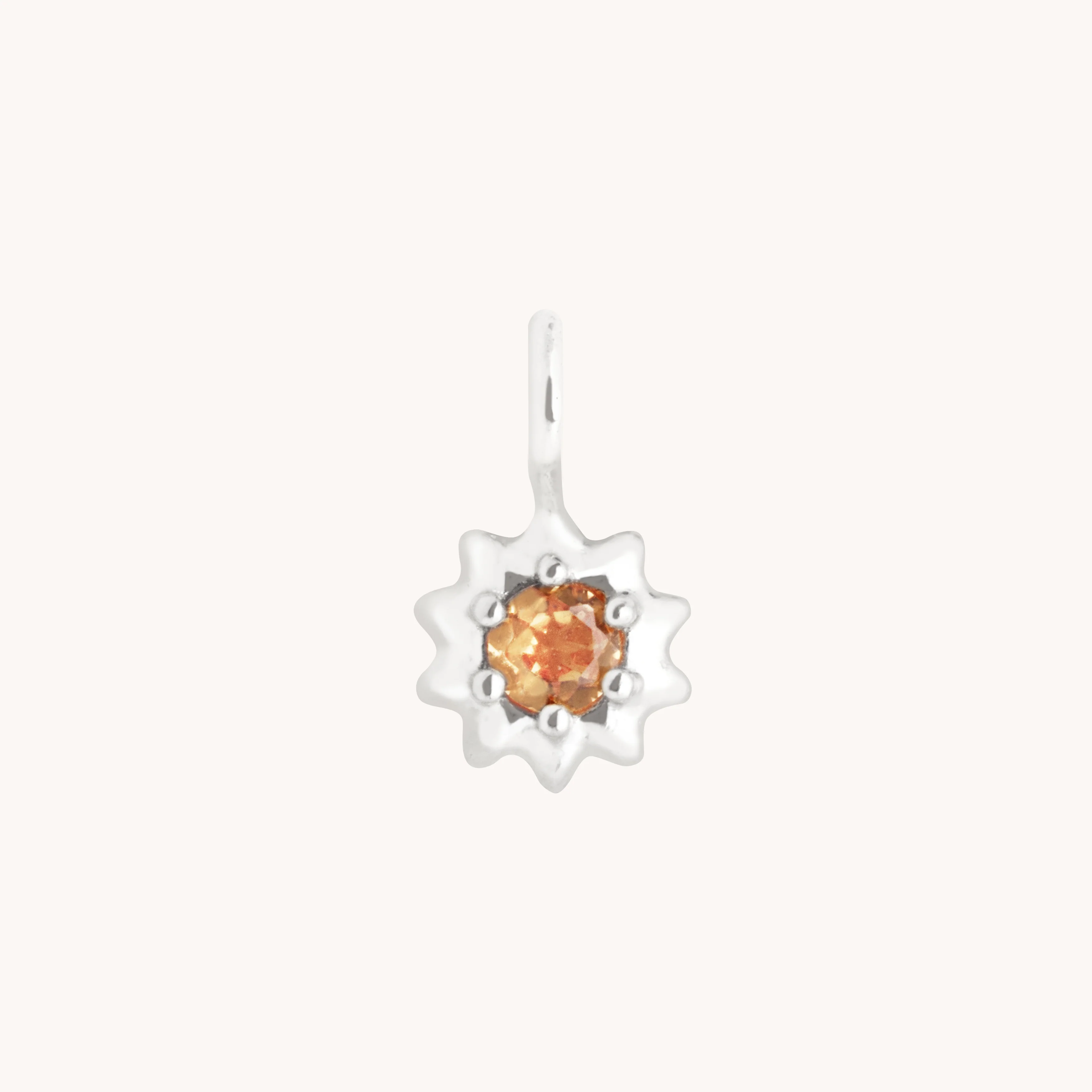 Sunshine Charm 9k White Gold