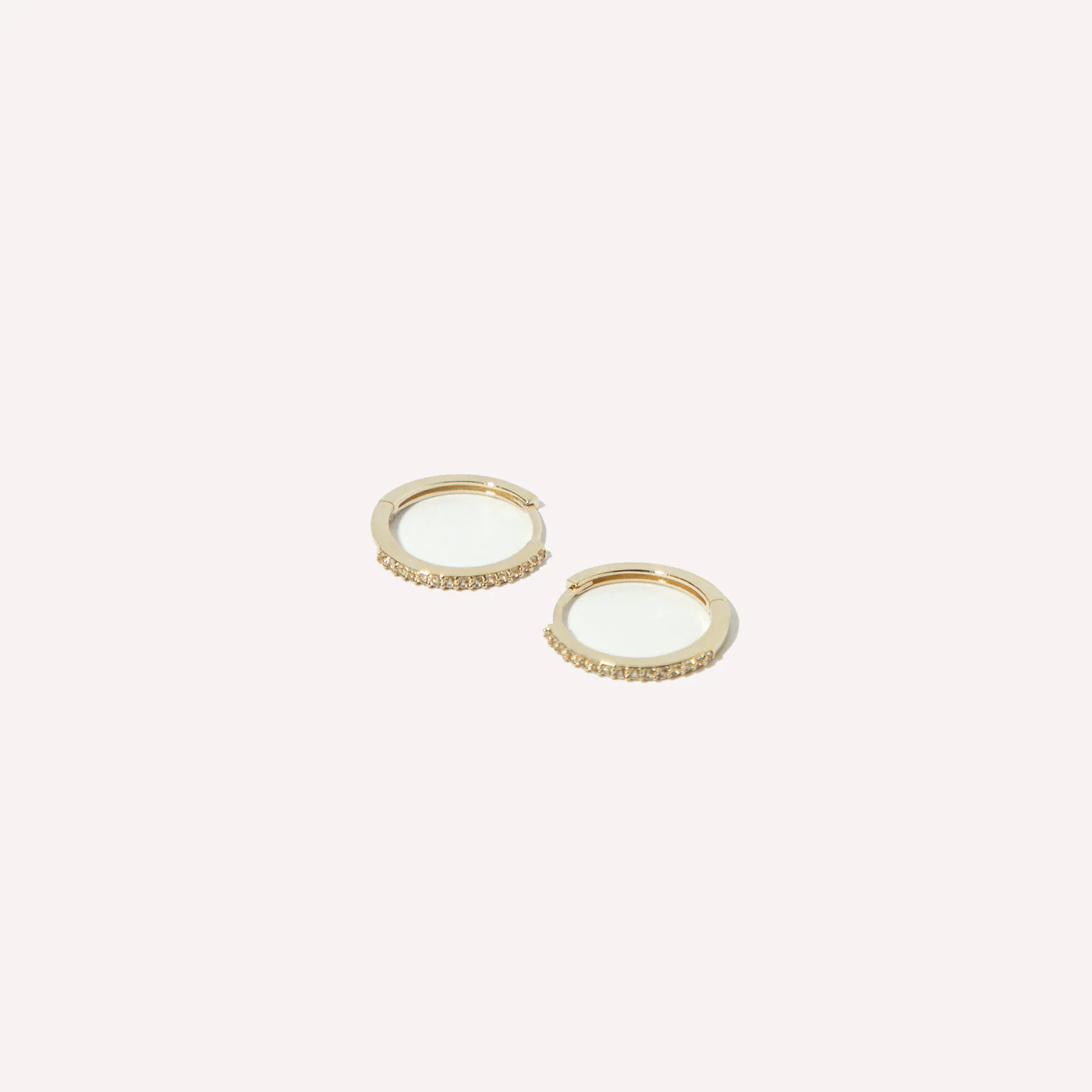 Topaz 12mm Hoops in Solid Gold - Image 4