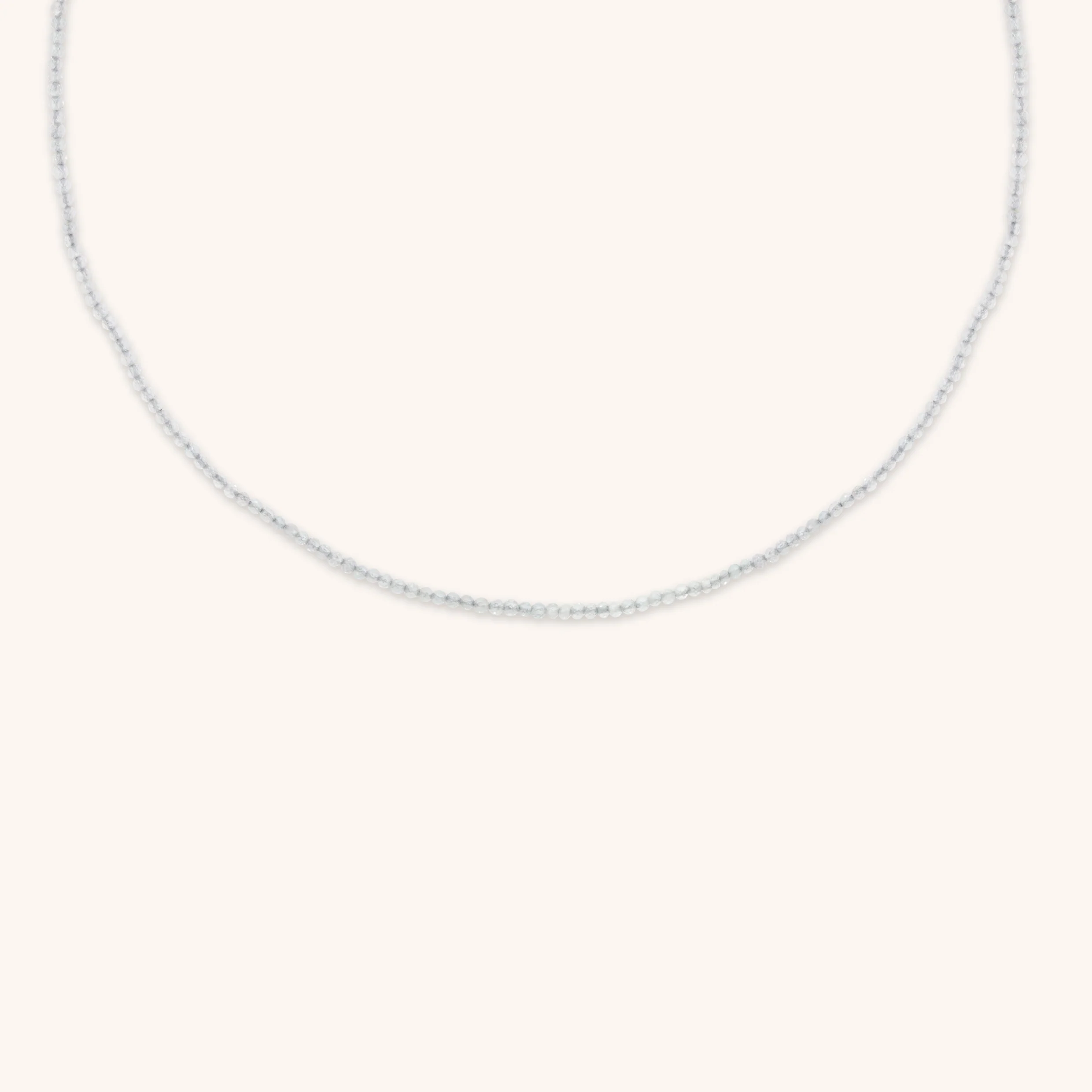 Topaz April Beaded Necklace in Solid Gold